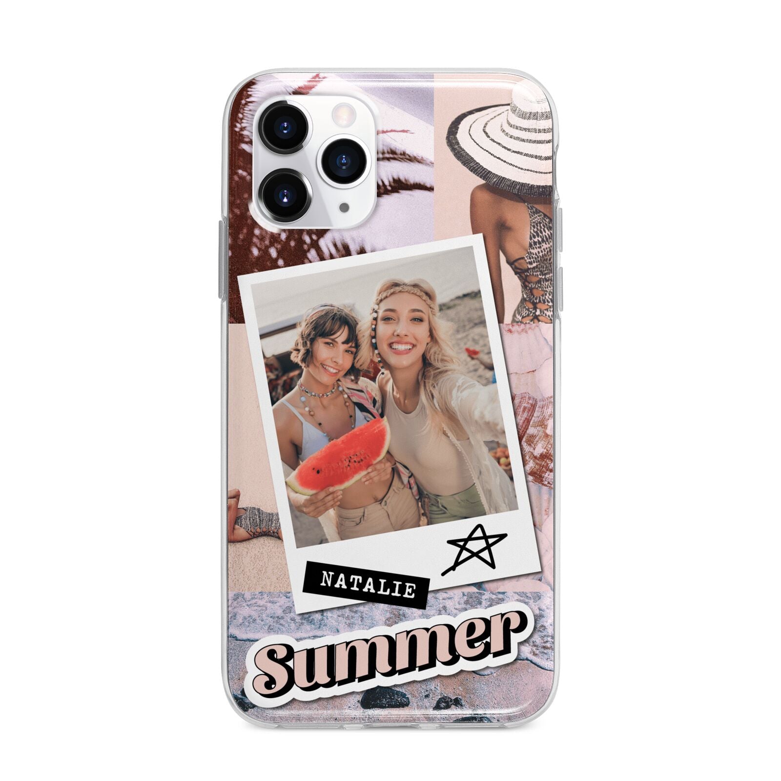 Picture Collage Personalised Apple iPhone 11 Pro Max in Silver with Bumper Case