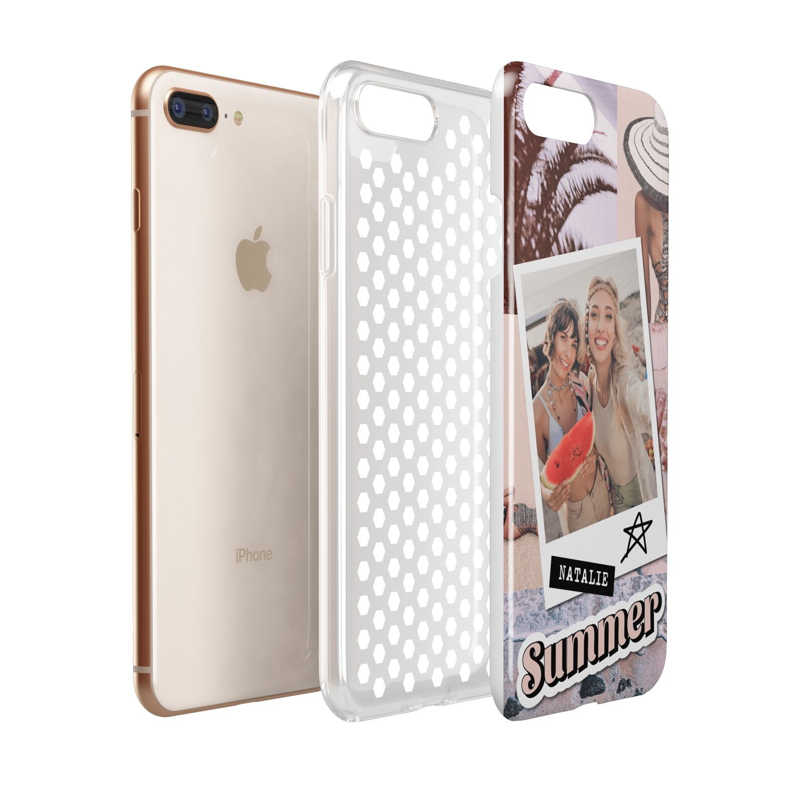 Picture Collage Personalised Apple iPhone 7 8 Plus 3D Tough Case Expanded View