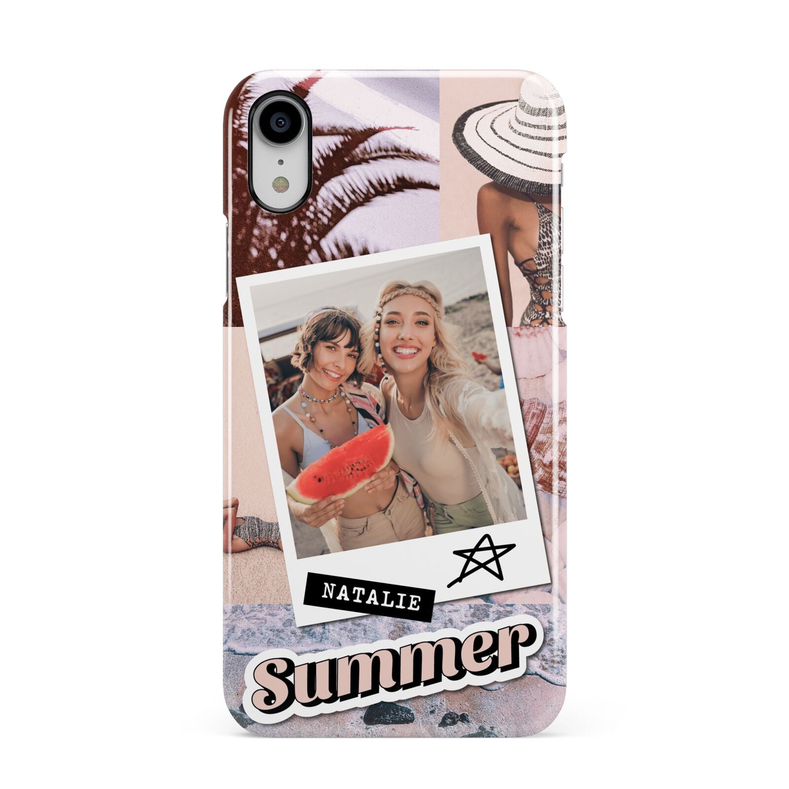 Picture Collage Personalised Apple iPhone XR White 3D Snap Case