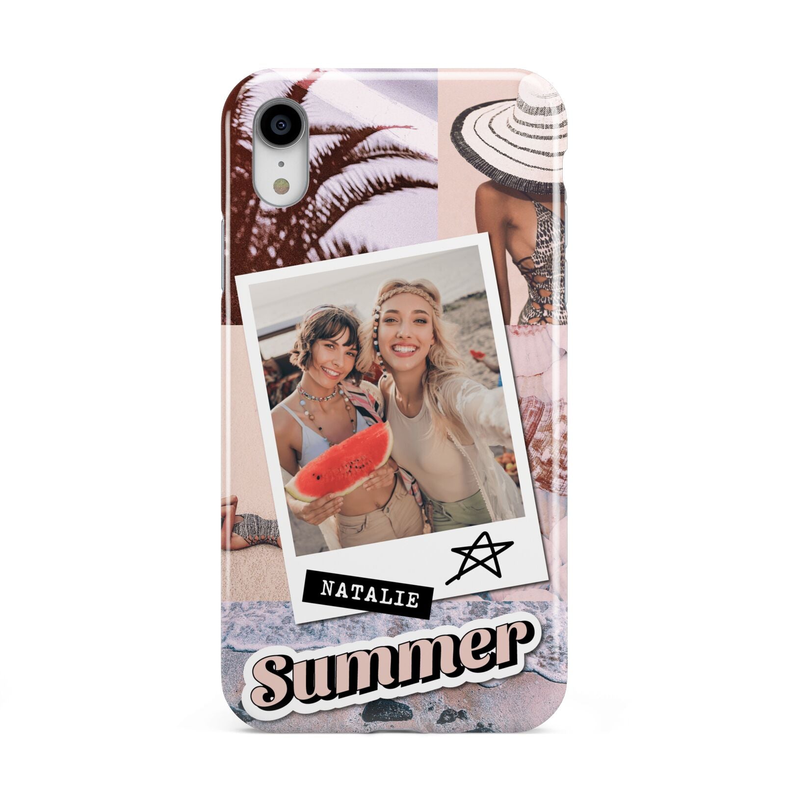 Picture Collage Personalised Apple iPhone XR White 3D Tough Case