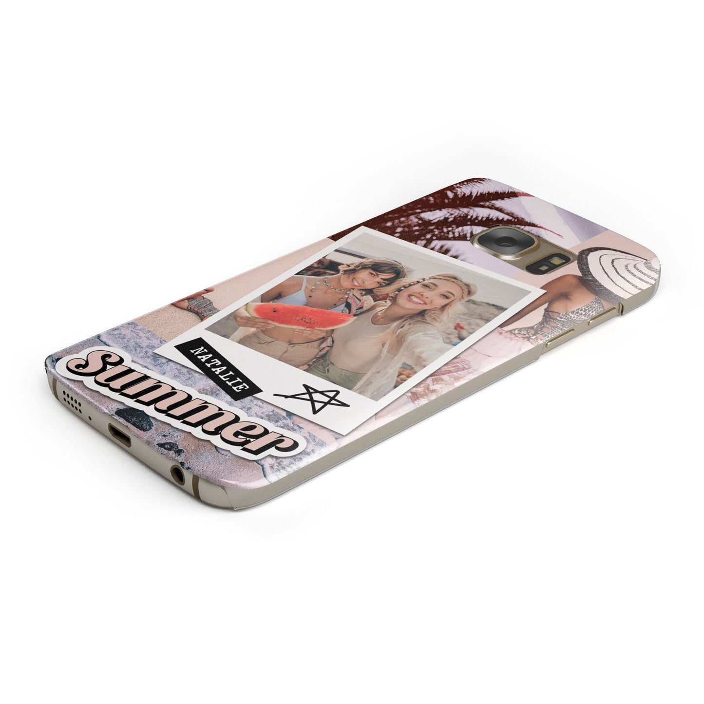 Picture Collage Personalised Protective Samsung Galaxy Case Angled Image