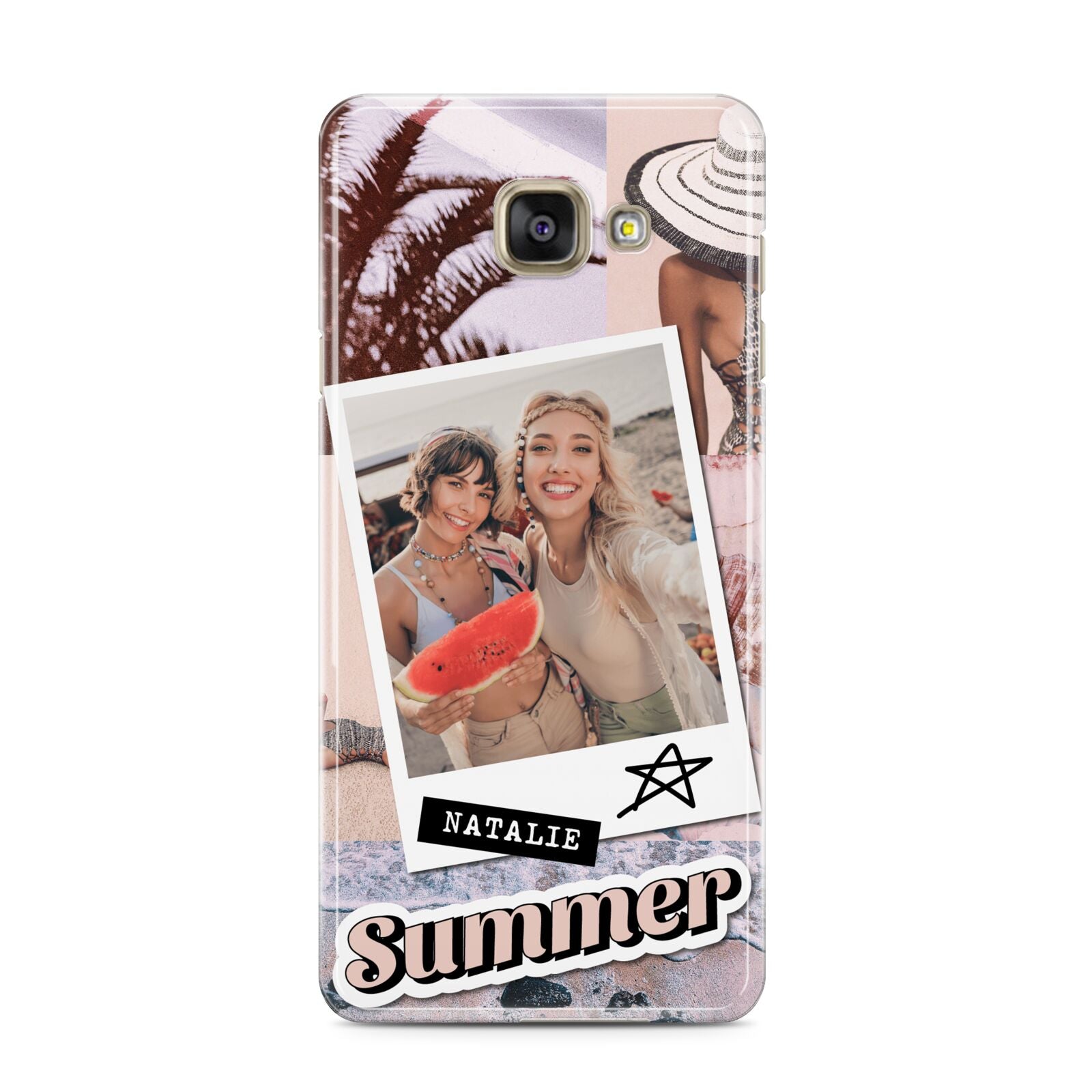 Picture Collage Personalised Samsung Galaxy A3 2016 Case on gold phone