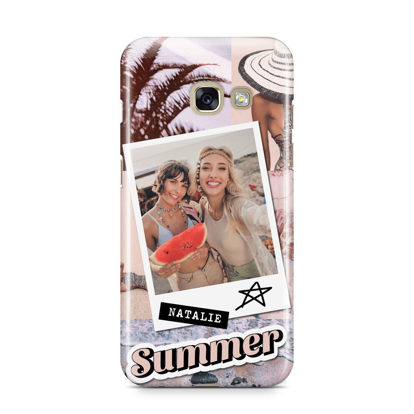 Picture Collage Personalised Samsung Galaxy A3 2017 Case on gold phone