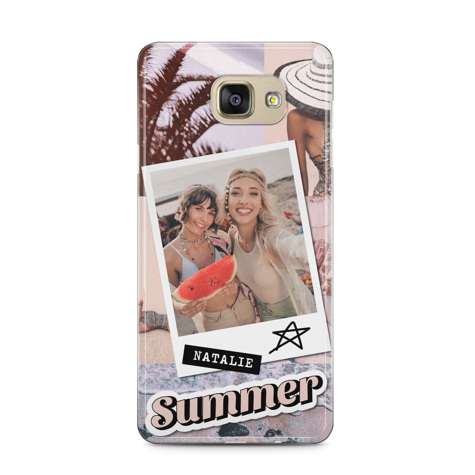 Picture Collage Personalised Samsung Galaxy A5 2016 Case on gold phone