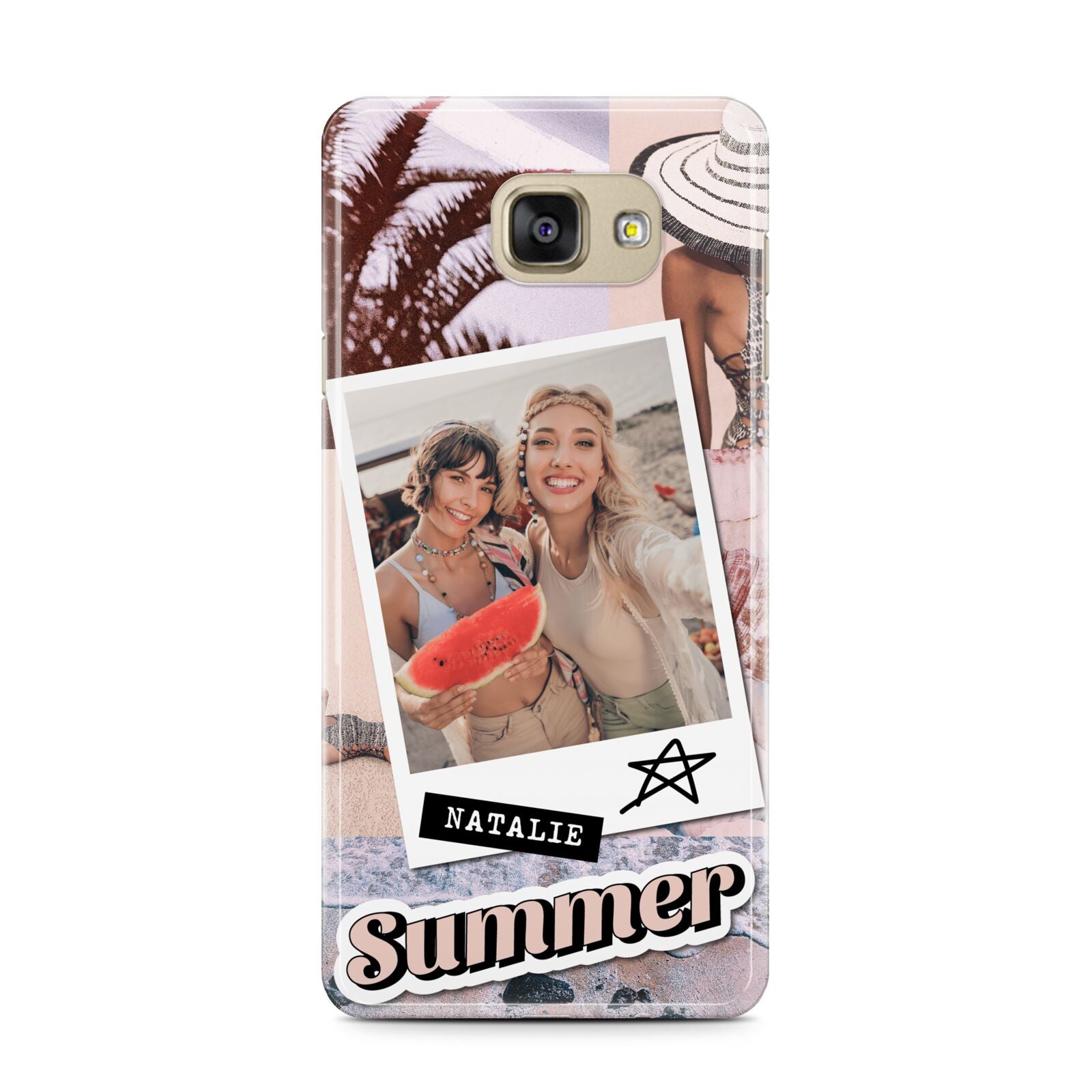 Picture Collage Personalised Samsung Galaxy A7 2016 Case on gold phone