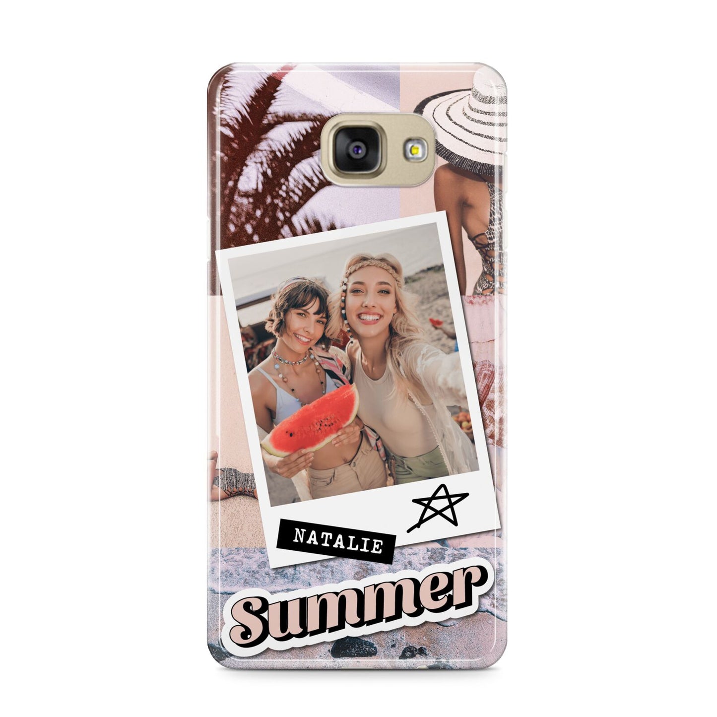 Picture Collage Personalised Samsung Galaxy A9 2016 Case on gold phone