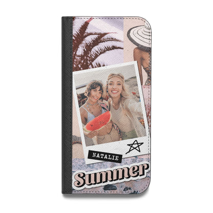 Picture Collage Personalised Vegan Leather Flip iPhone Case