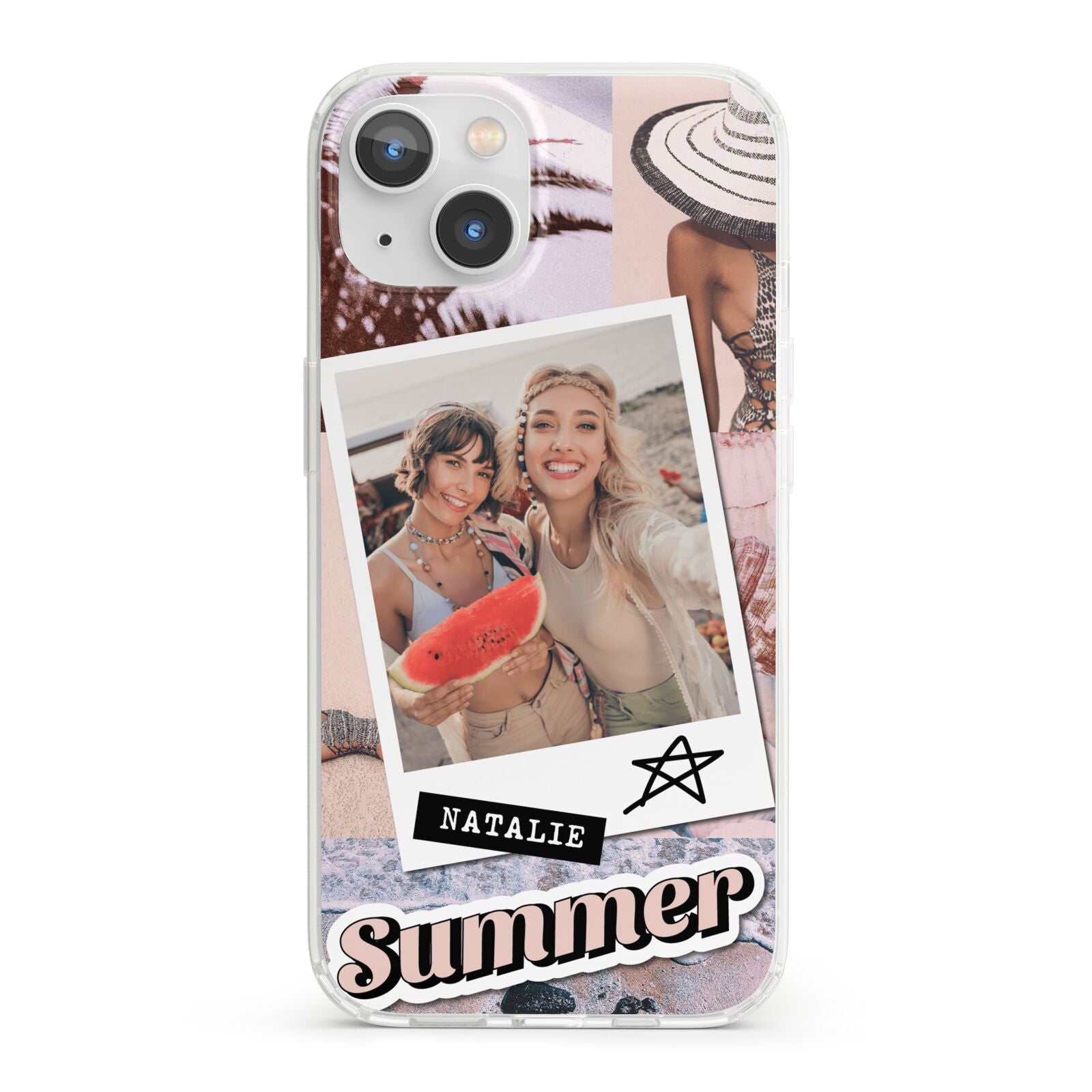 Picture Collage Personalised iPhone 13 Clear Bumper Case