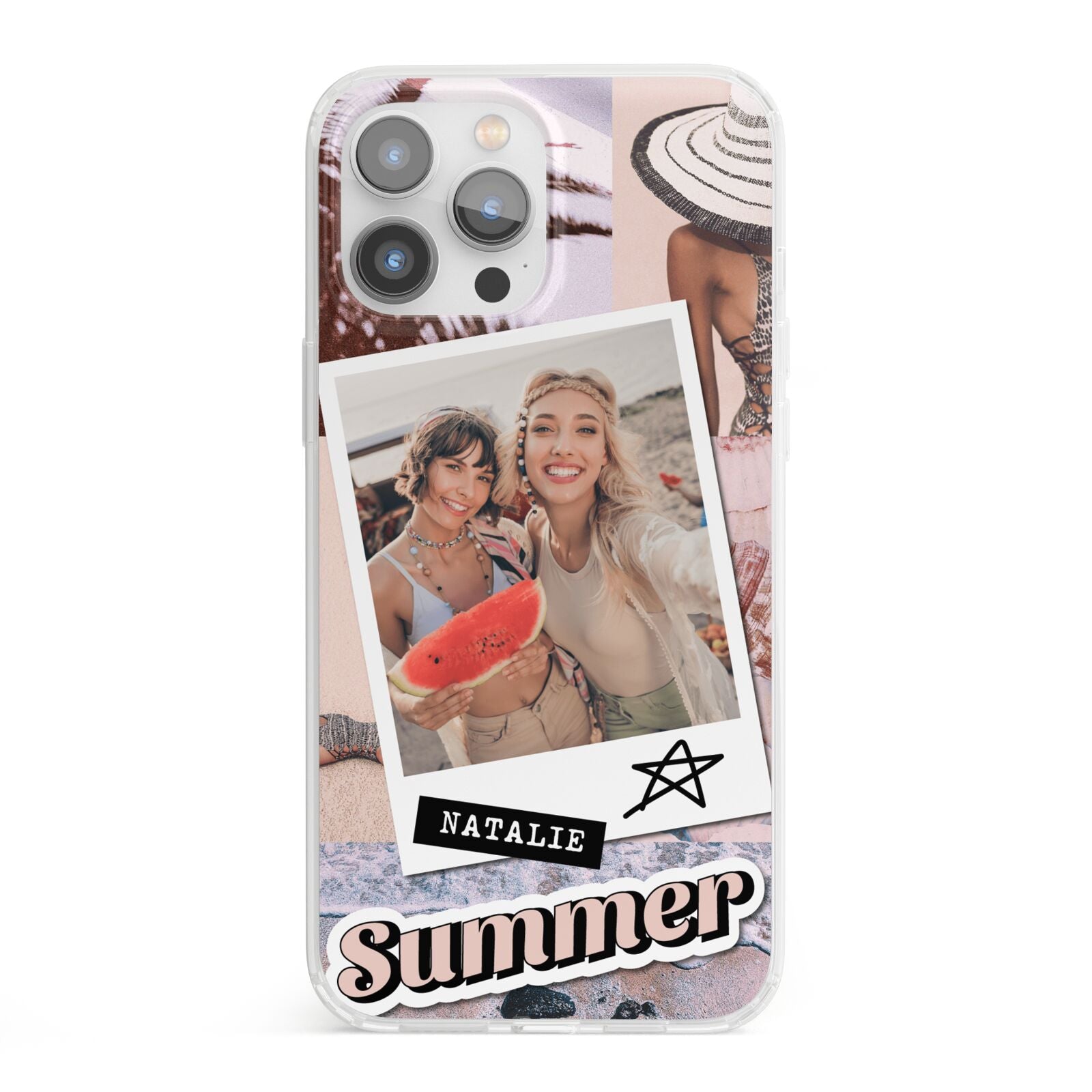 Picture Collage Personalised iPhone 13 Pro Max Clear Bumper Case