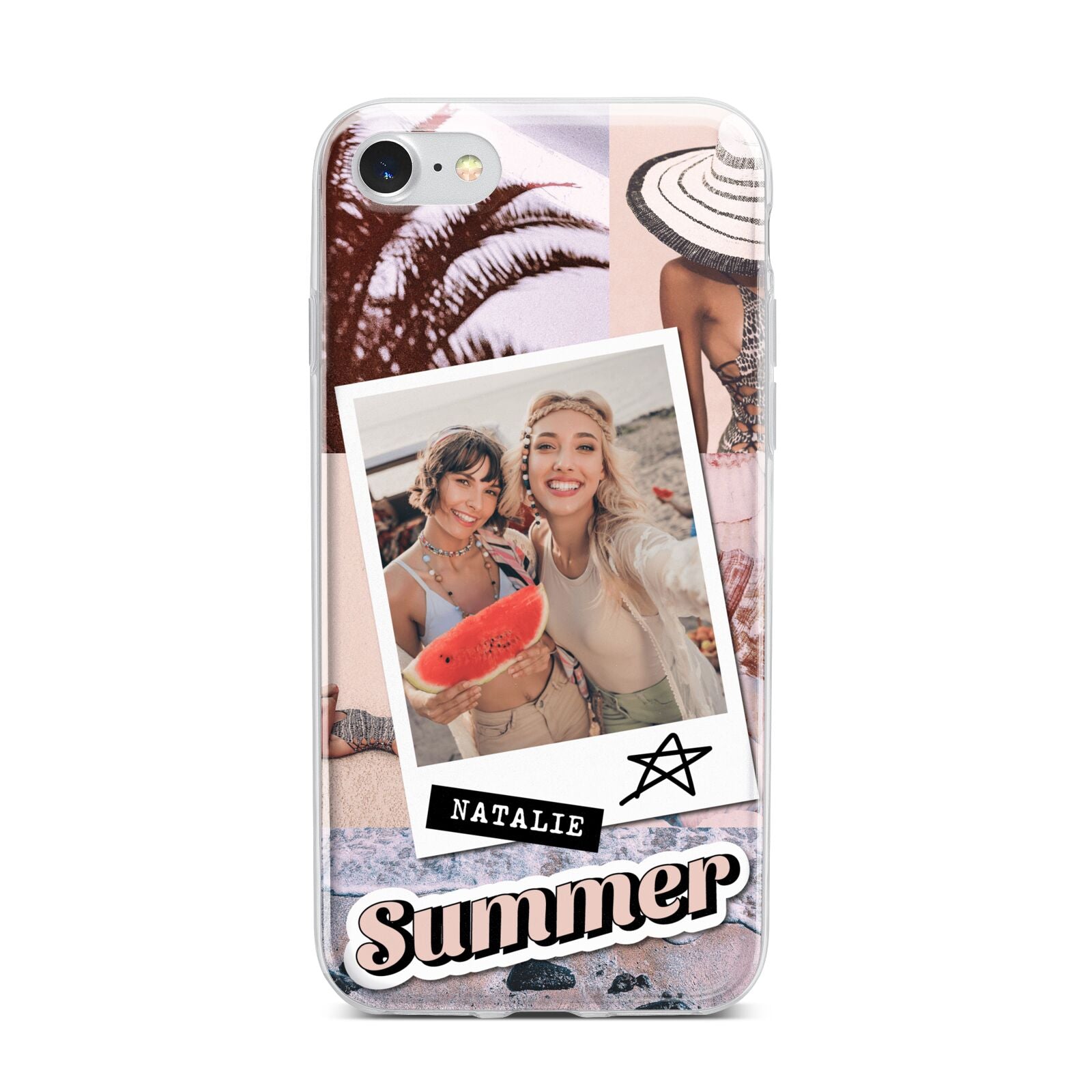 Picture Collage Personalised iPhone 7 Bumper Case on Silver iPhone