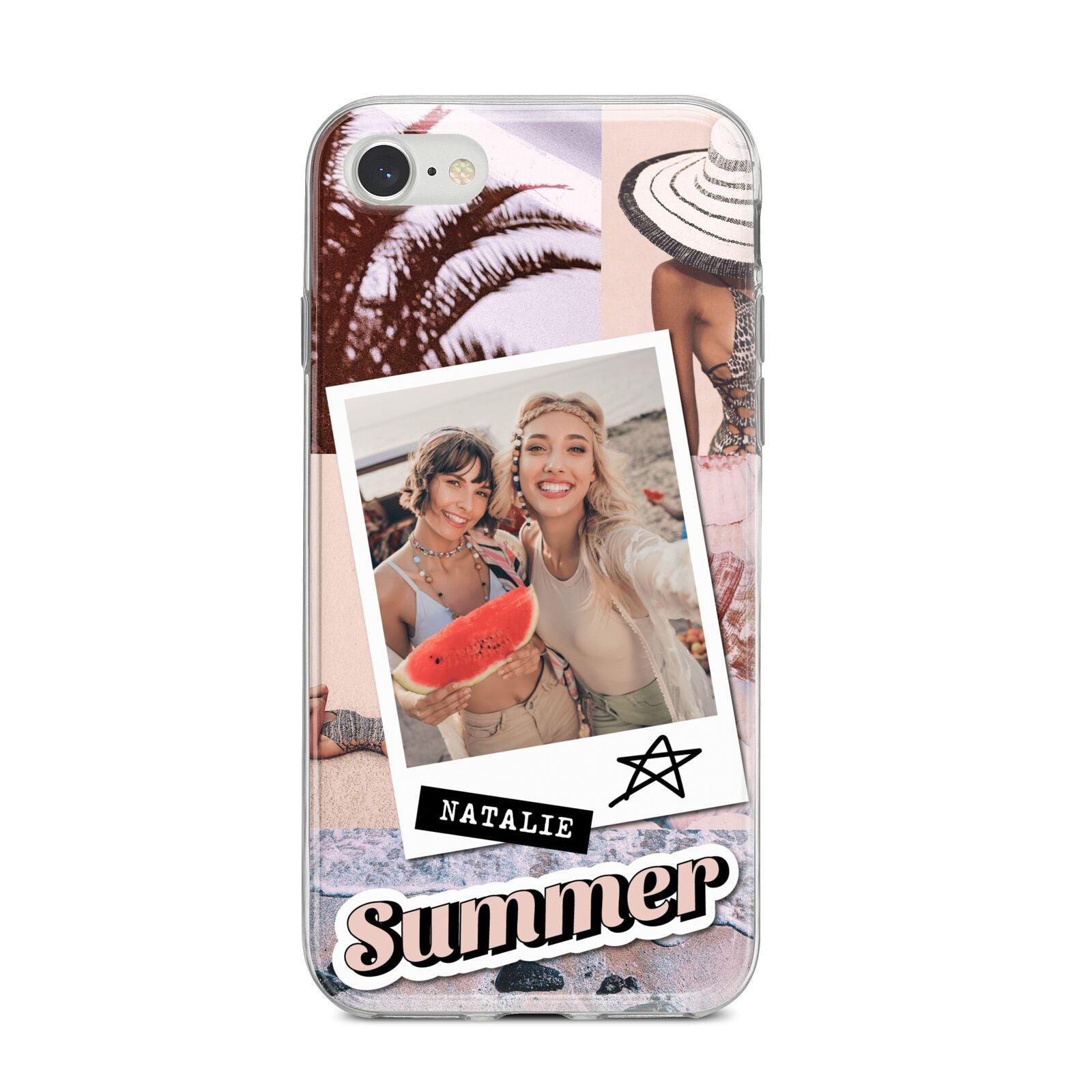 Picture Collage Personalised iPhone 8 Bumper Case on Silver iPhone