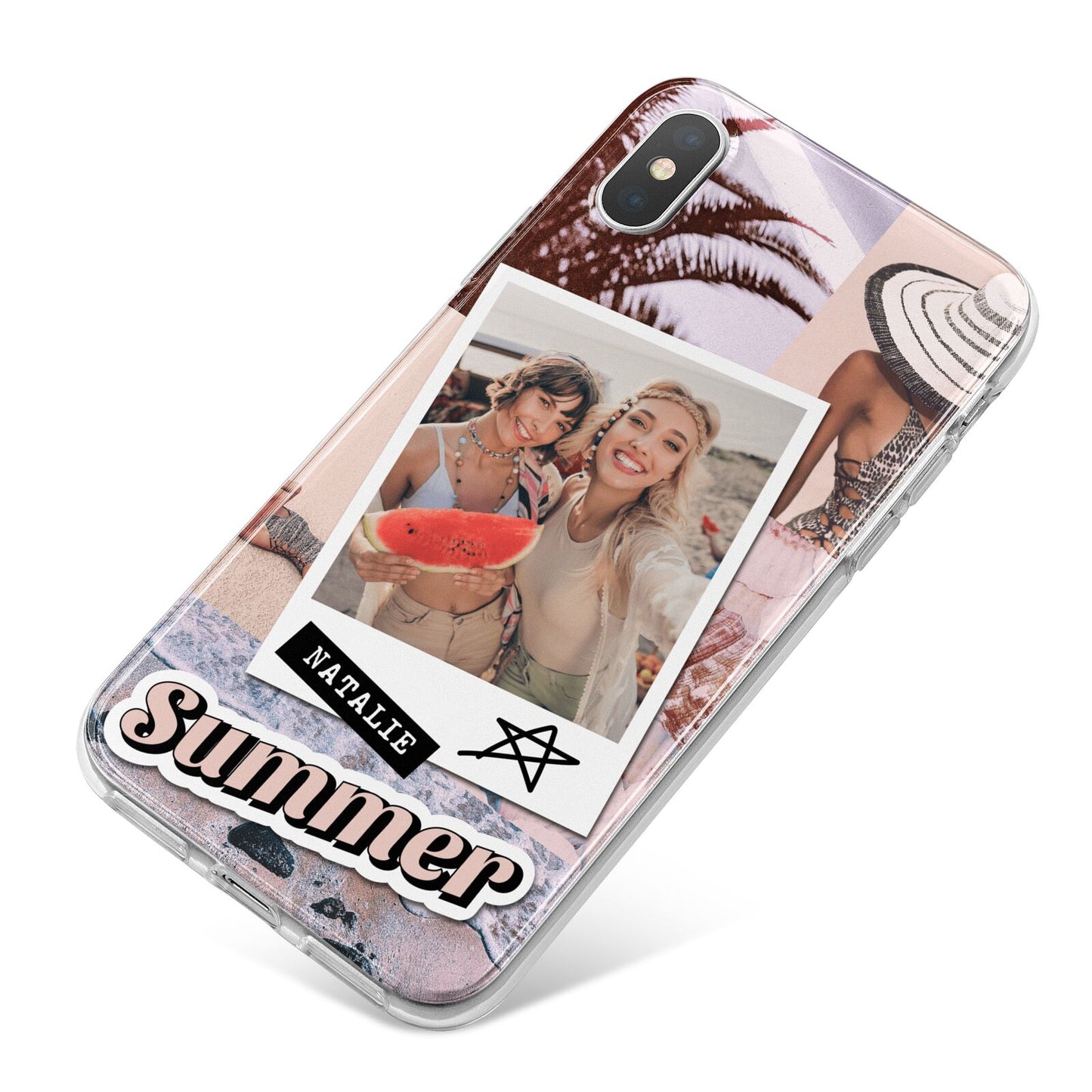 Picture Collage Personalised iPhone X Bumper Case on Silver iPhone