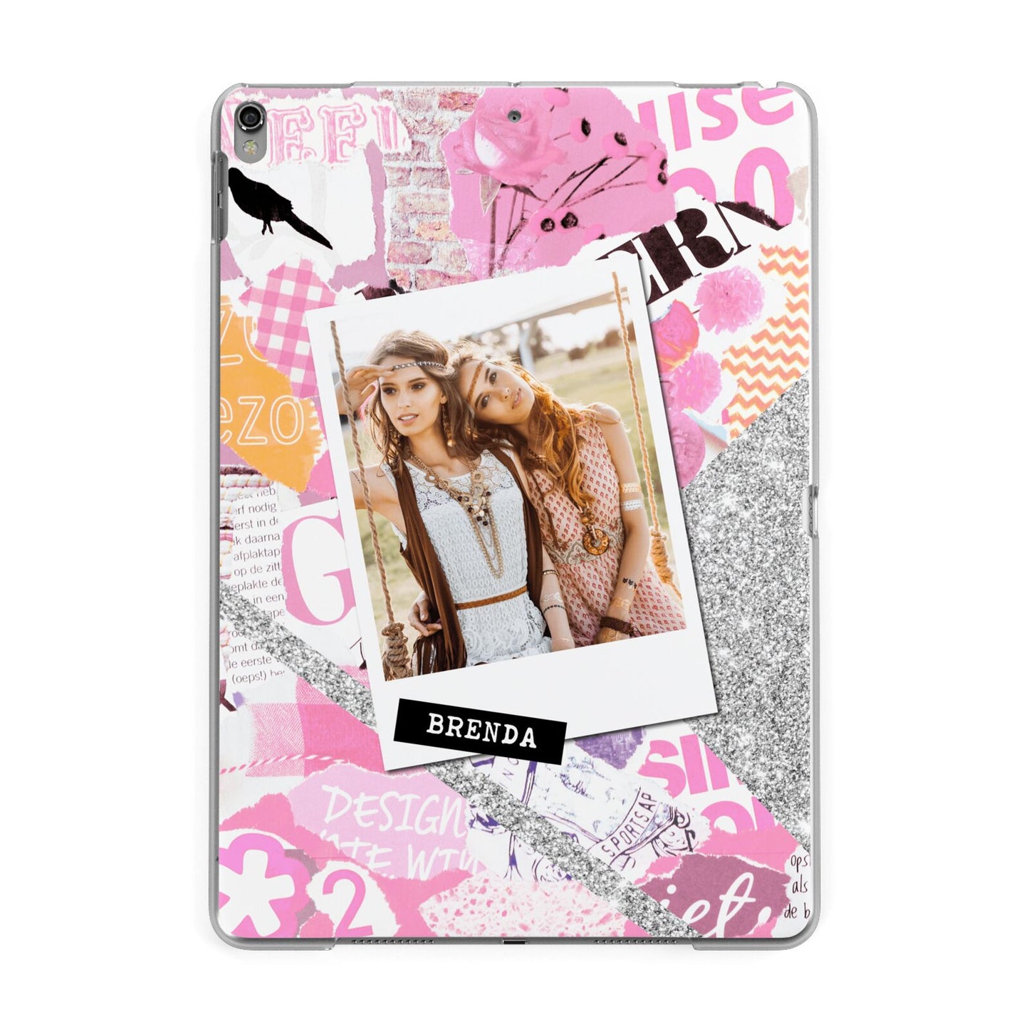 Picture Collage with Custom Photo Apple iPad Grey Case