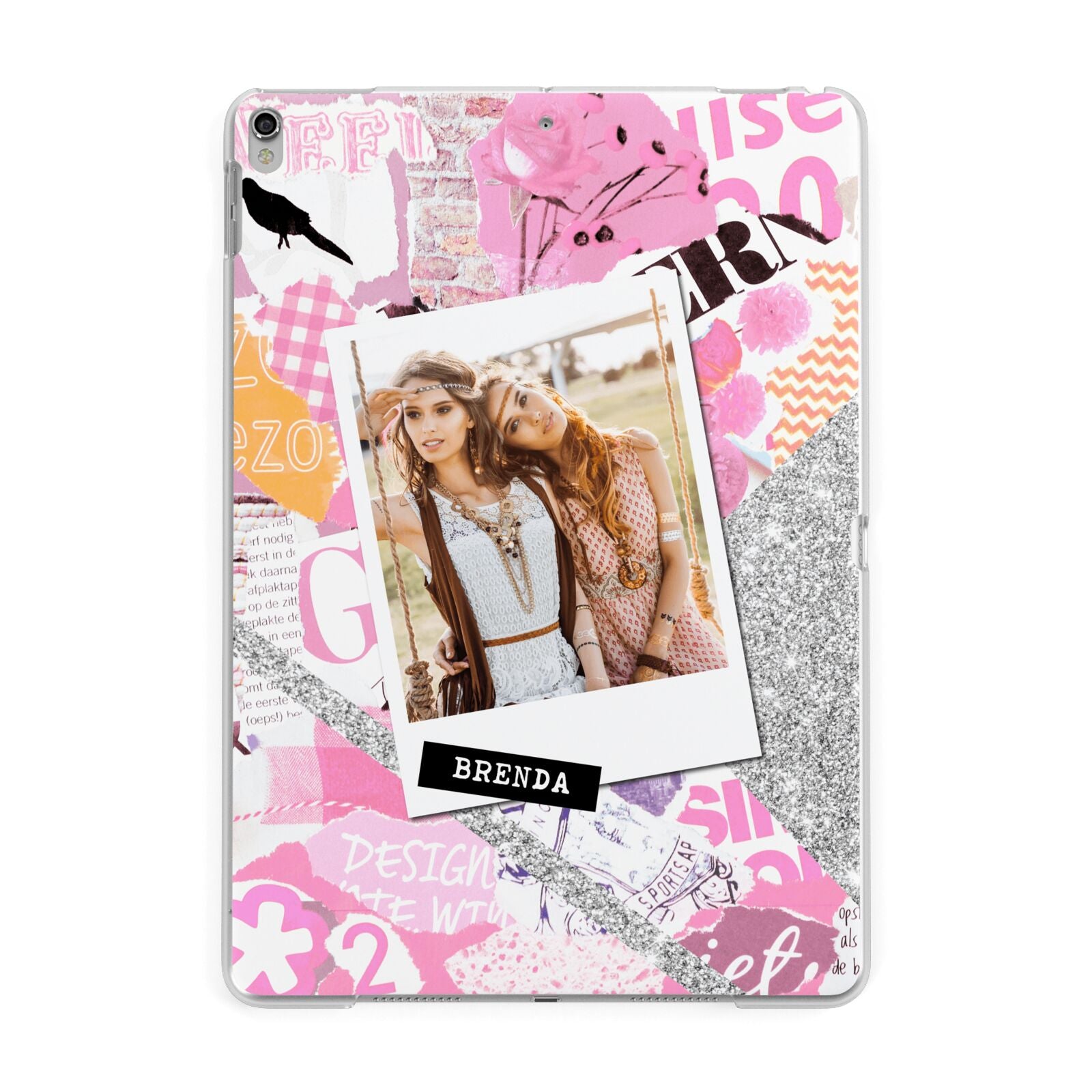 Picture Collage with Custom Photo Apple iPad Silver Case