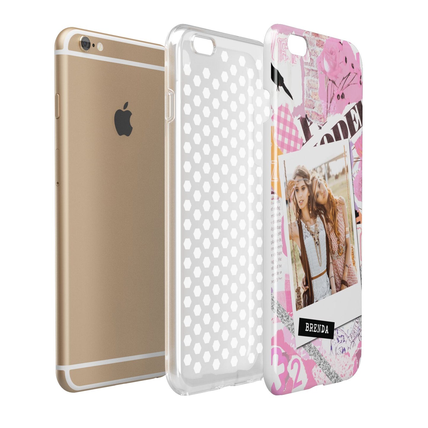 Picture Collage with Custom Photo Apple iPhone 6 Plus 3D Tough Case Expand Detail Image