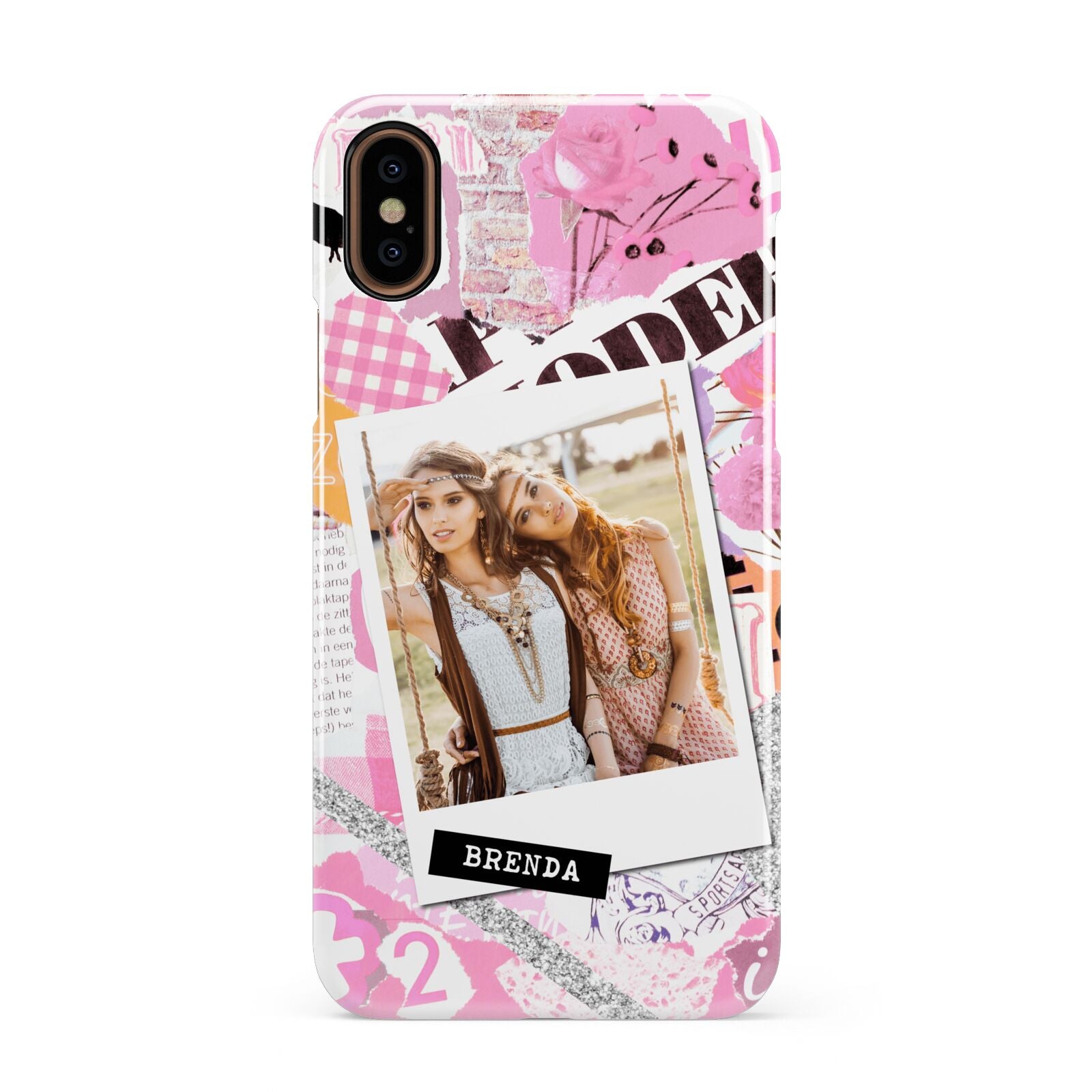 Picture Collage with Custom Photo Apple iPhone XS 3D Snap Case