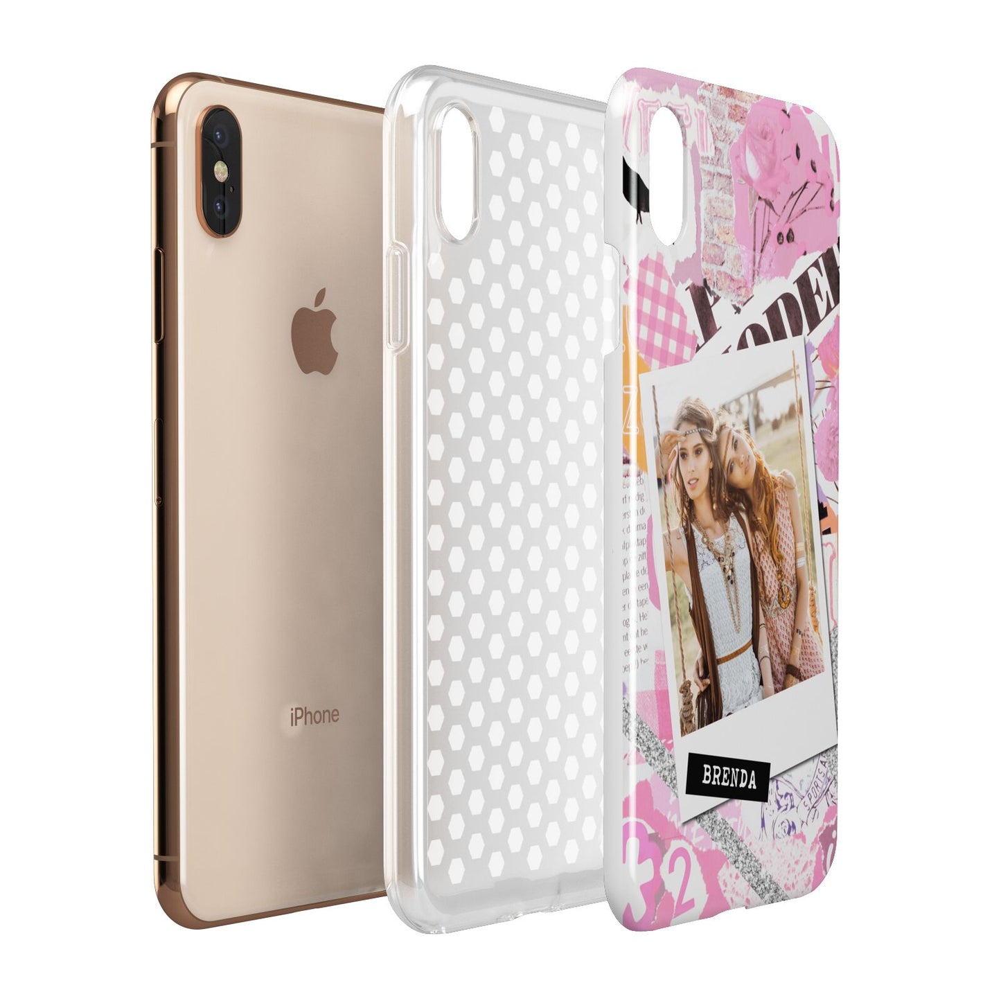 Picture Collage with Custom Photo Apple iPhone Xs Max 3D Tough Case Expanded View