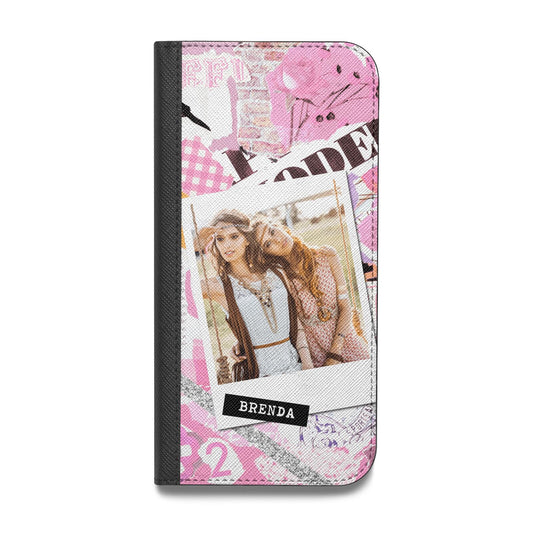 Picture Collage with Custom Photo Vegan Leather Flip iPhone Case