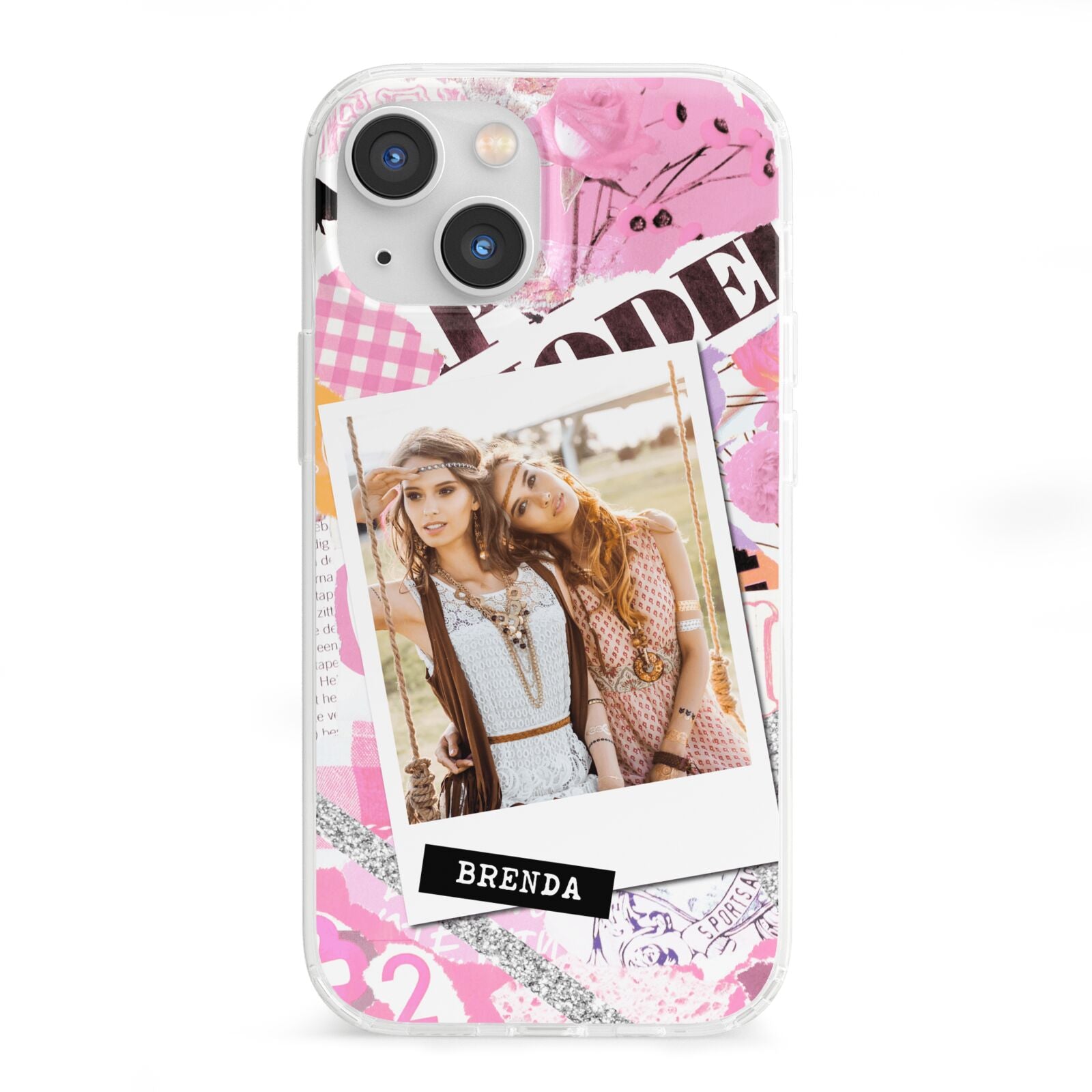 Picture Collage with Custom Photo iPhone 13 Mini Clear Bumper Case