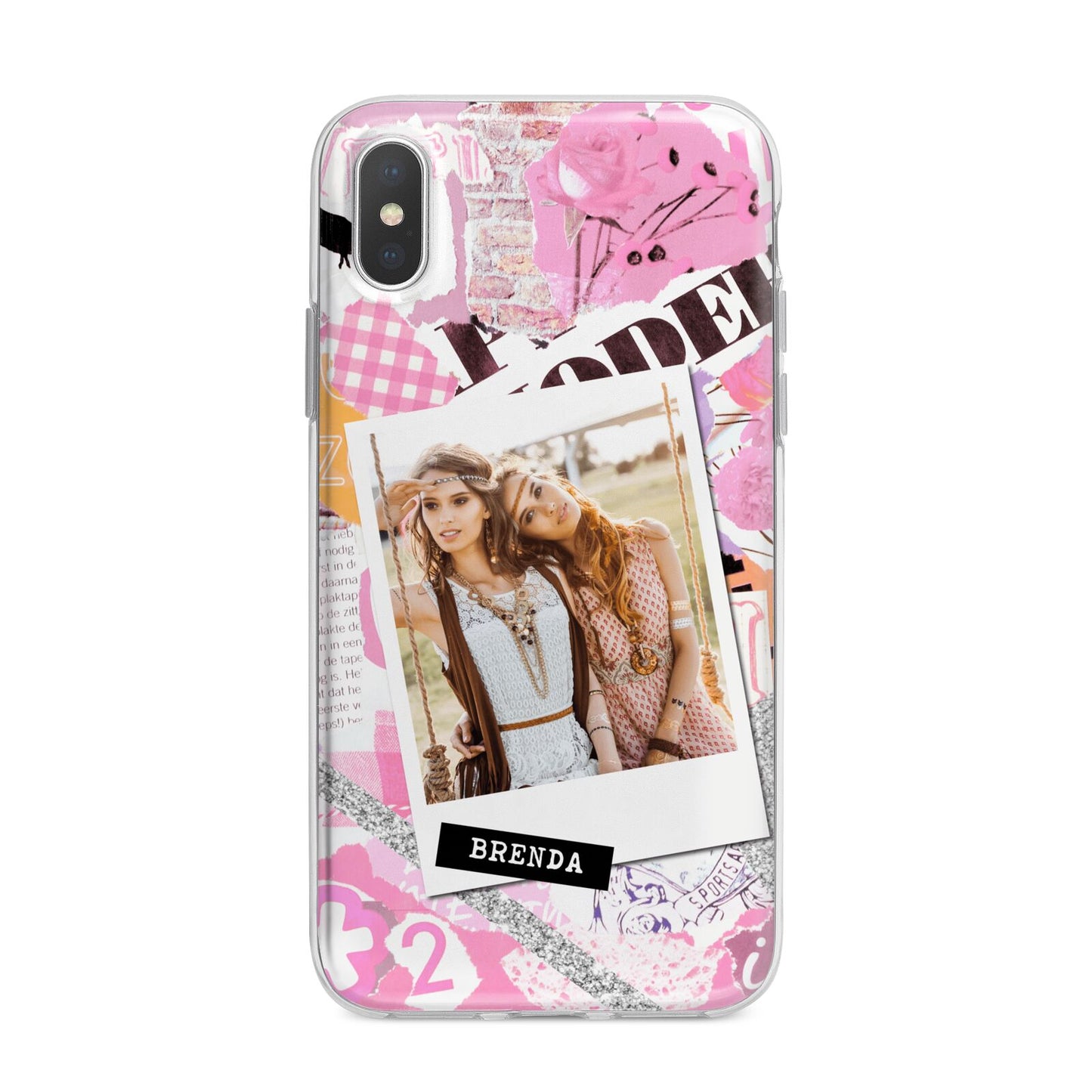 Picture Collage with Custom Photo iPhone X Bumper Case on Silver iPhone Alternative Image 1