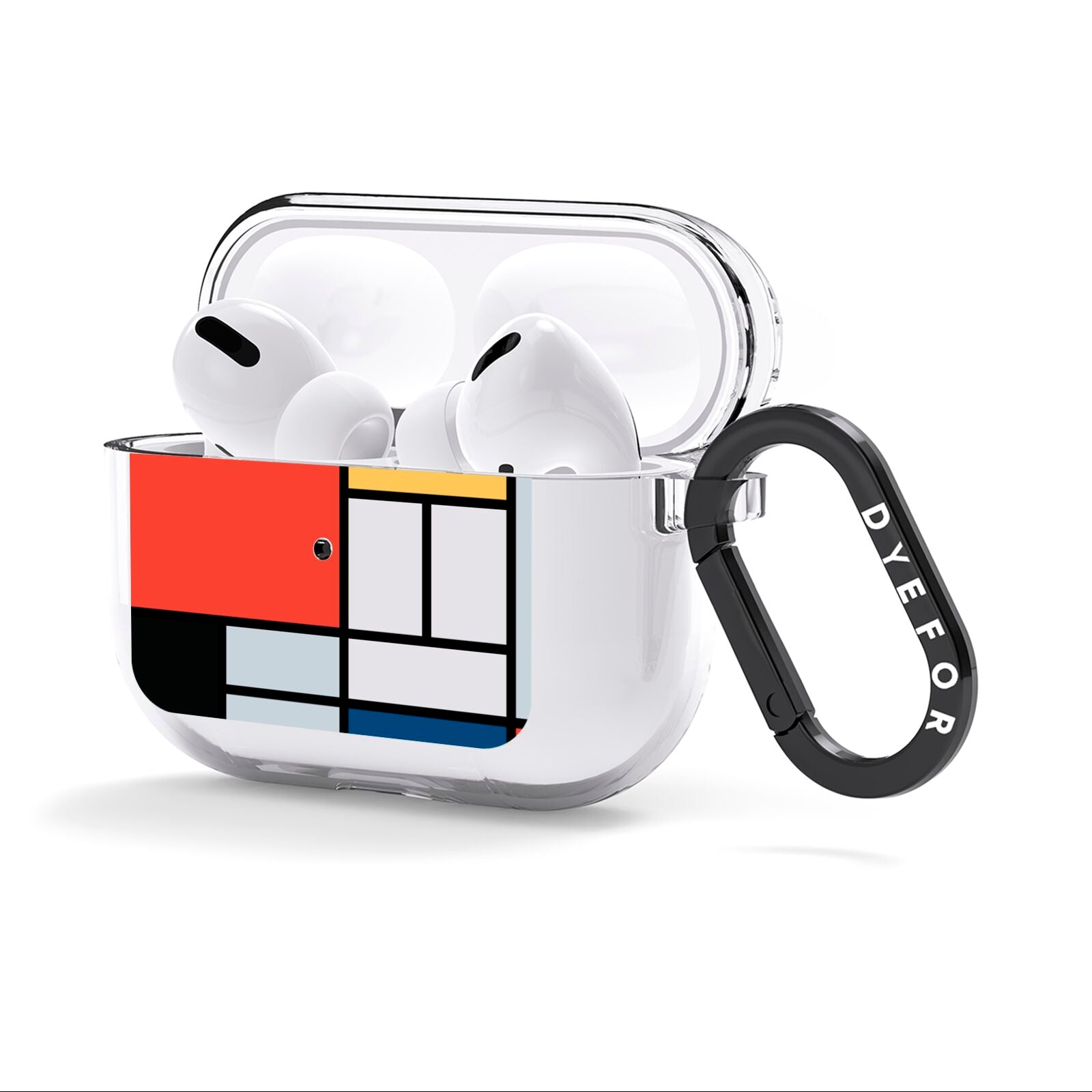 Piet Mondrian Composition AirPods Clear Case 3rd Gen Side Image