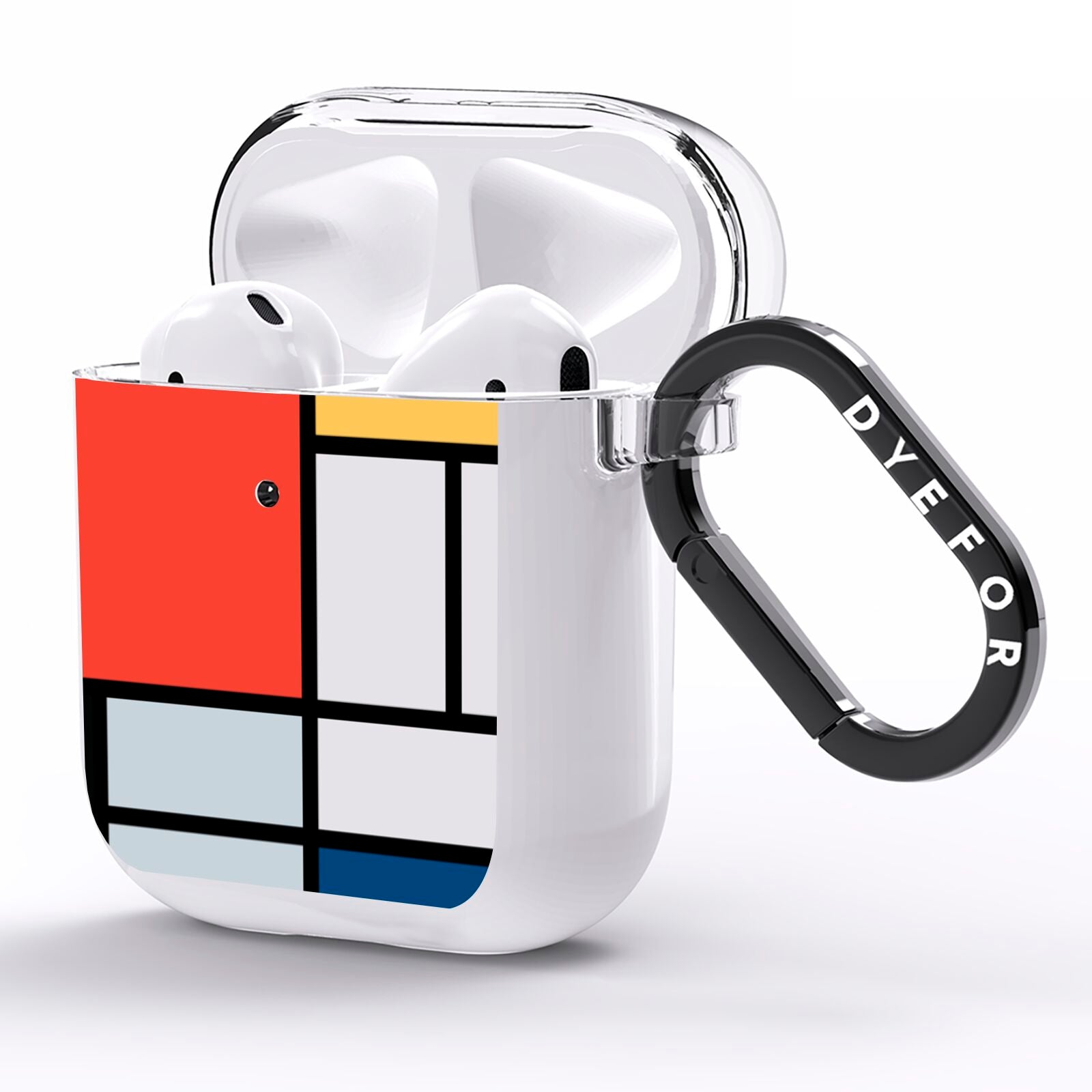 Piet Mondrian Composition AirPods Clear Case Side Image