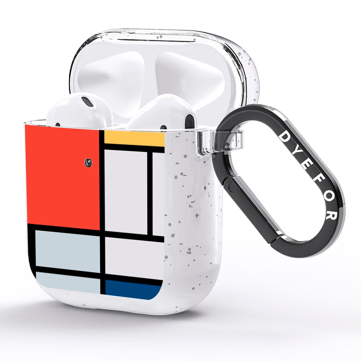 Piet Mondrian Composition AirPods Glitter Case Side Image