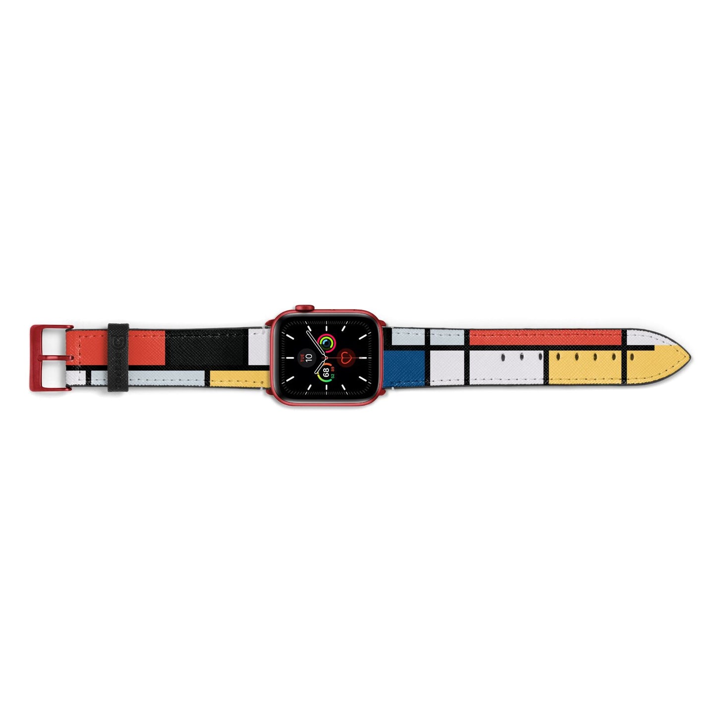 Piet Mondrian Composition Apple Watch Strap Landscape Image Red Hardware