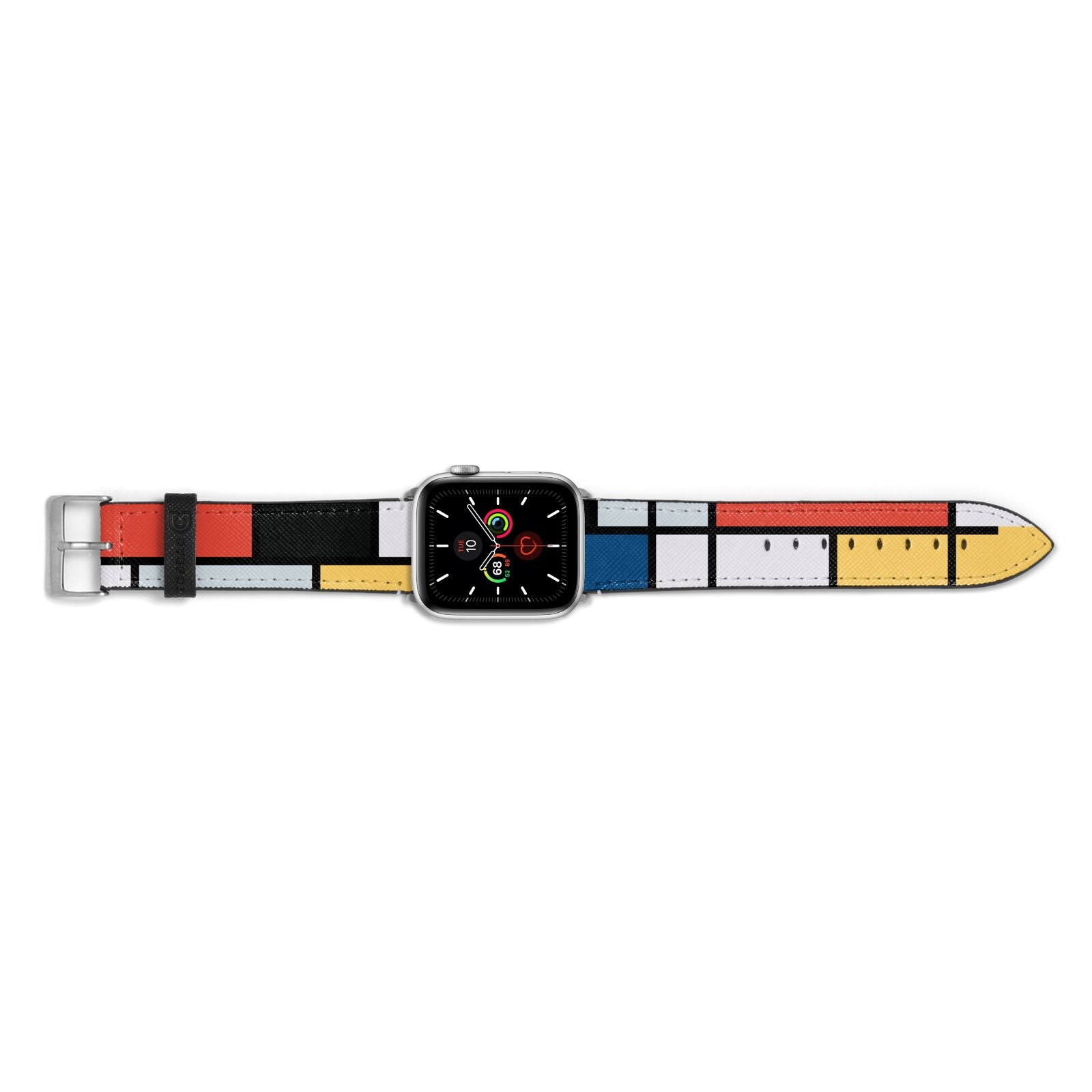 Piet Mondrian Composition Apple Watch Strap Landscape Image Silver Hardware