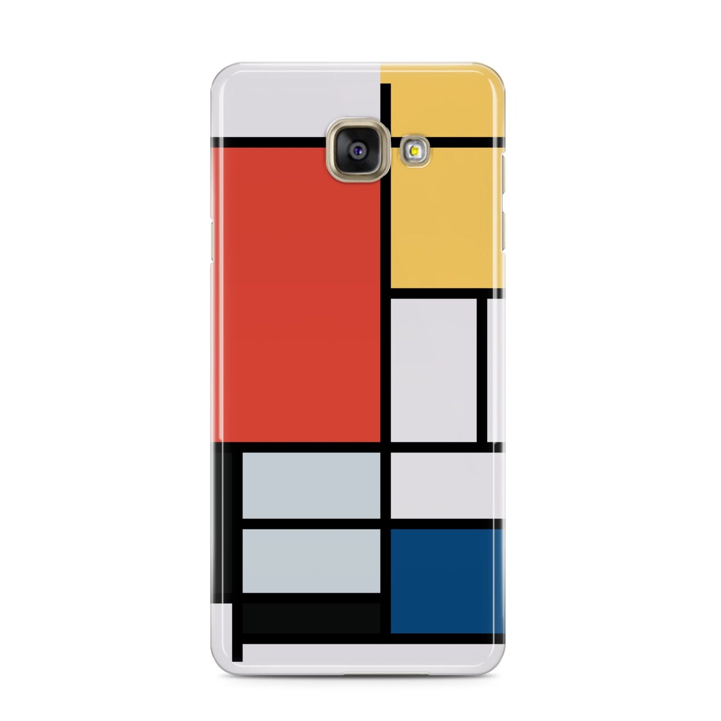 Piet Mondrian Composition Samsung Galaxy A3 2016 Case on gold phone