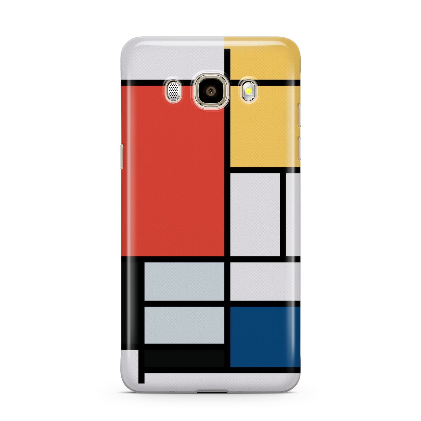 Piet Mondrian Composition Samsung Galaxy J7 2016 Case on gold phone