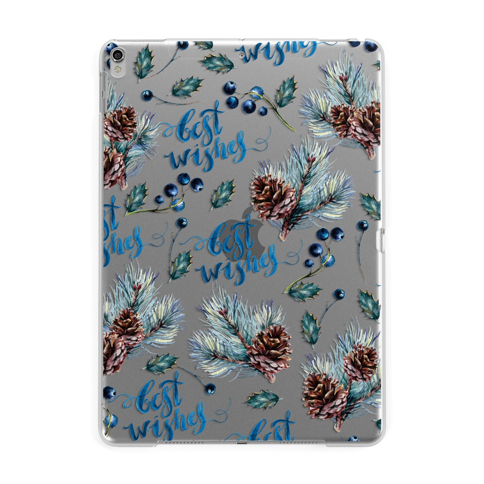 Pine cones wild berries Apple iPad Silver Case