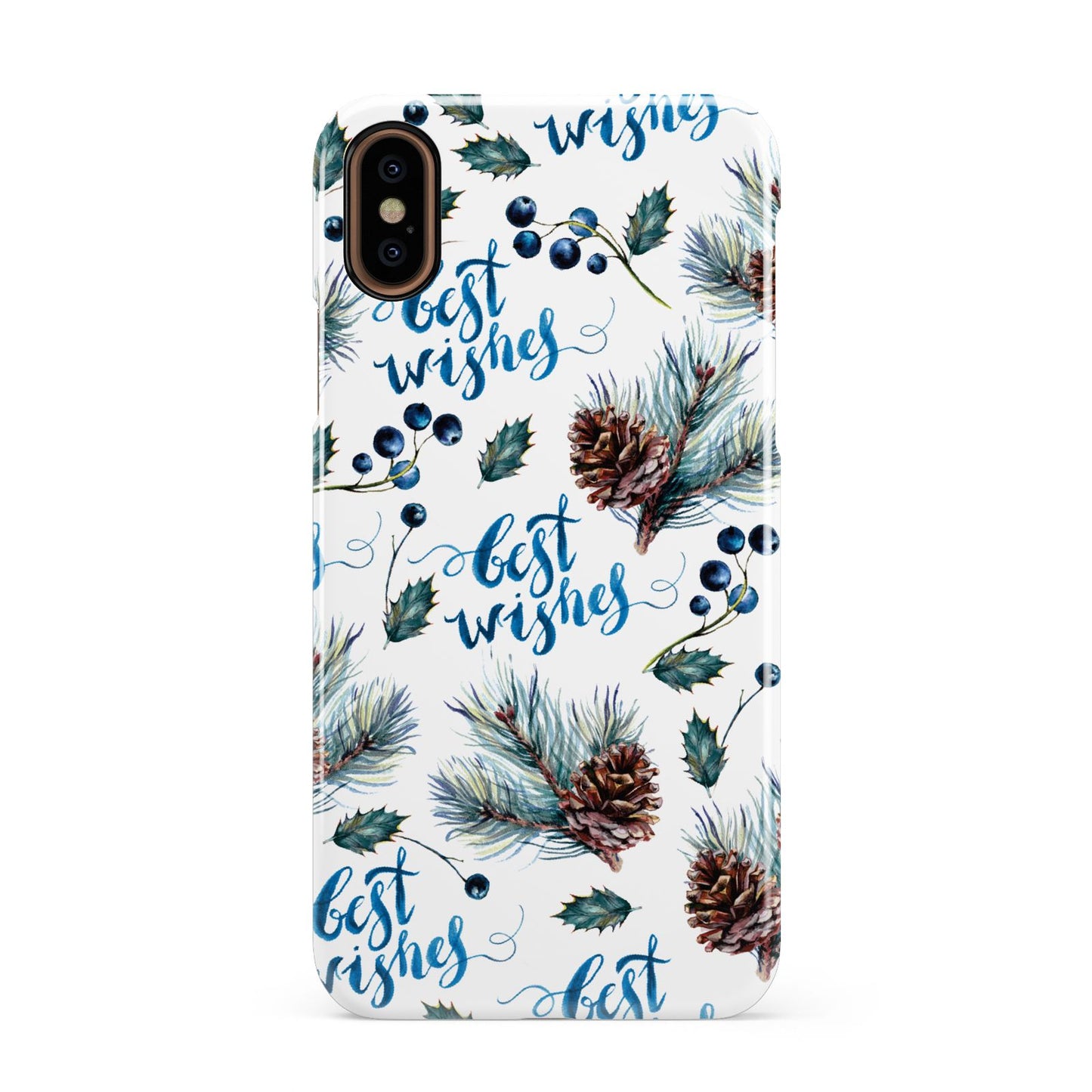 Pine cones wild berries Apple iPhone XS 3D Snap Case