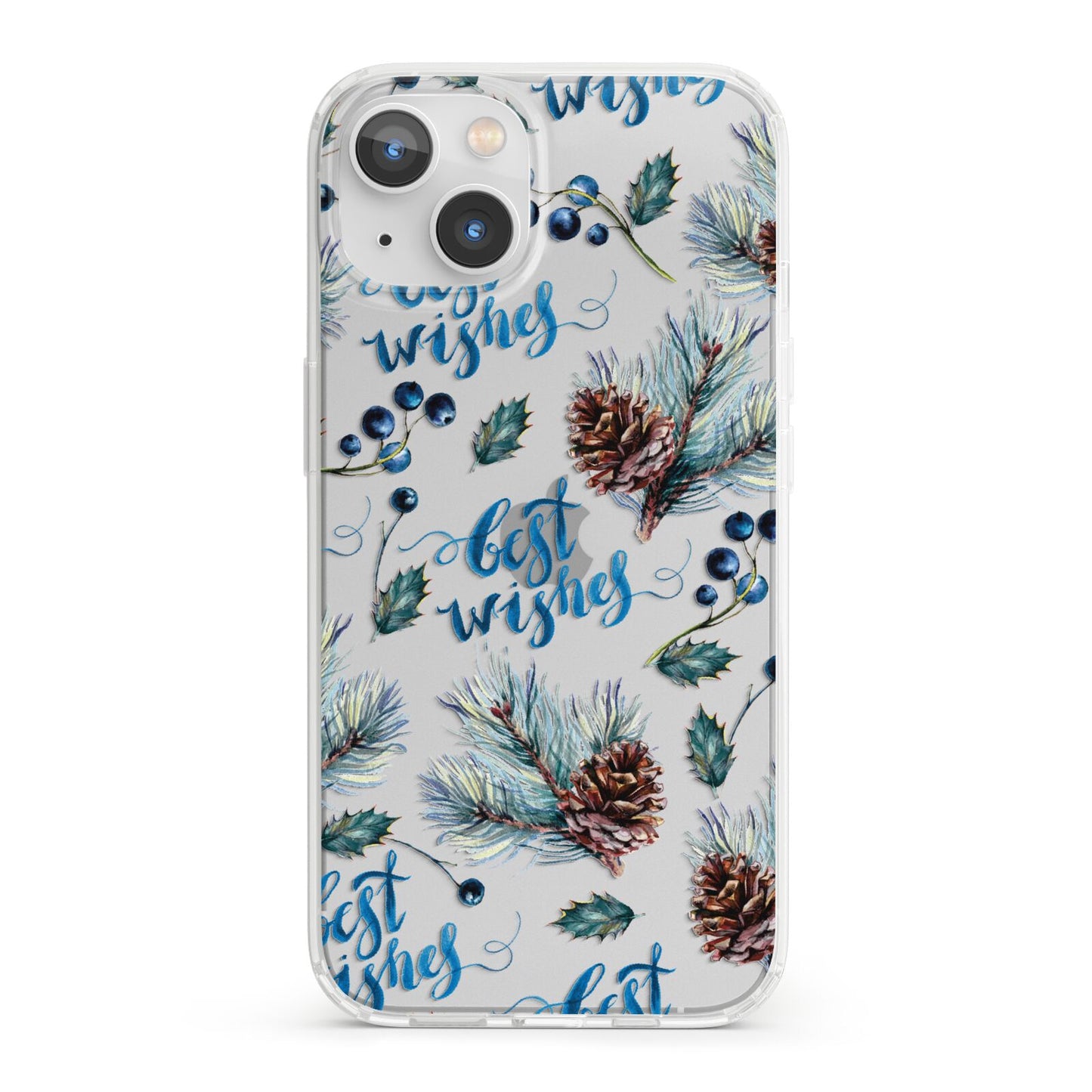 Pine cones wild berries iPhone 13 Clear Bumper Case