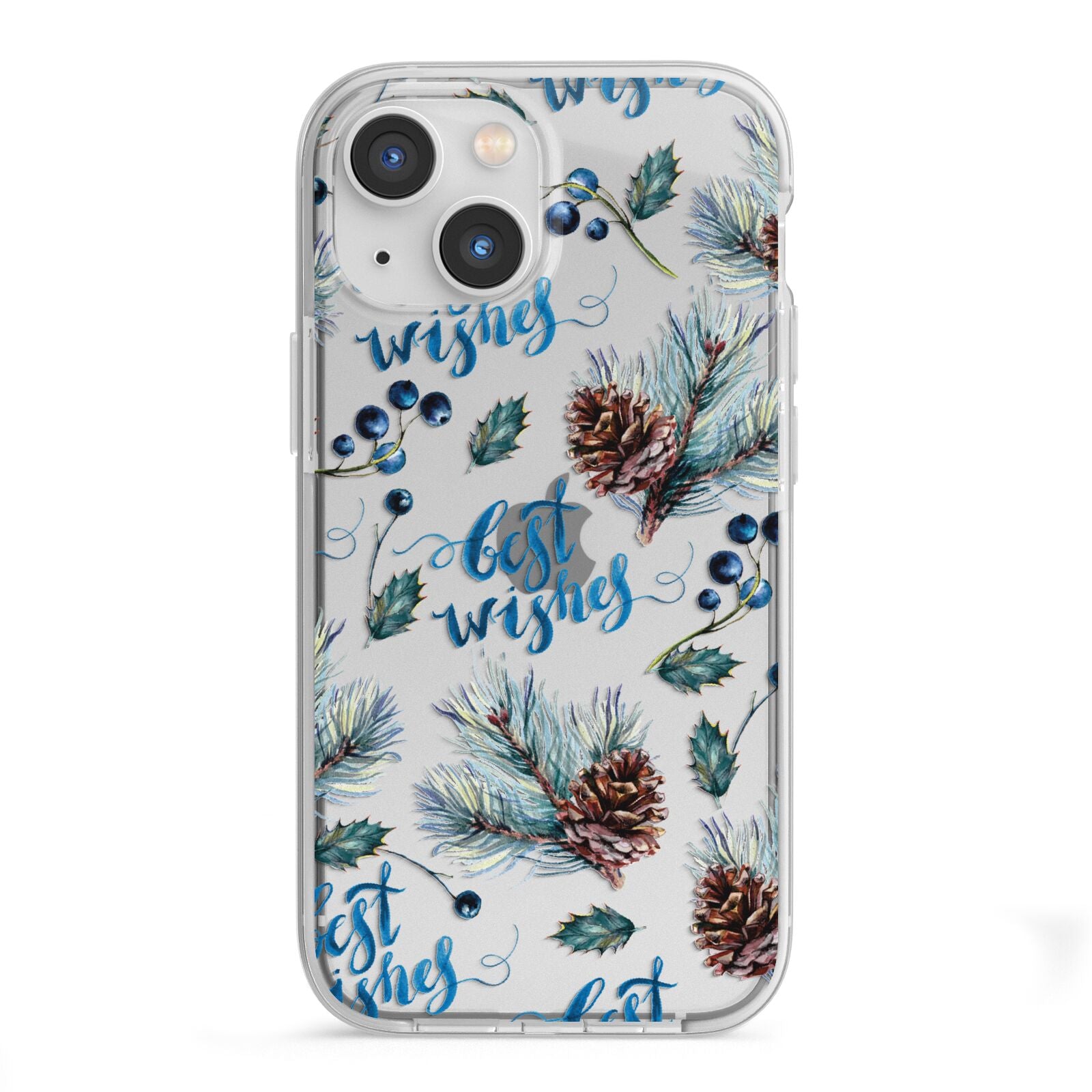 Pine cones wild berries iPhone 13 Mini TPU Impact Case with White Edges