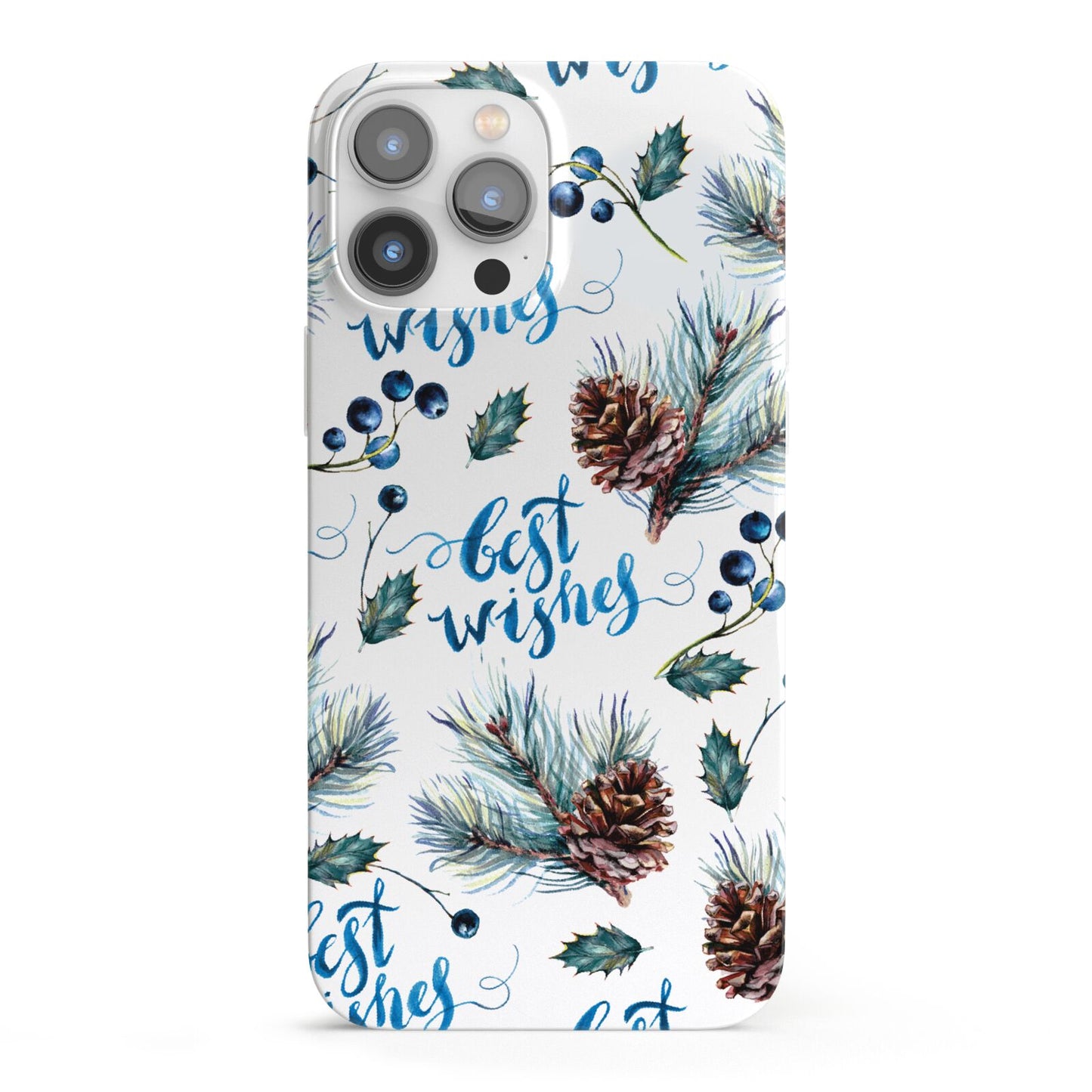 Pine cones wild berries iPhone 13 Pro Max Full Wrap 3D Snap Case