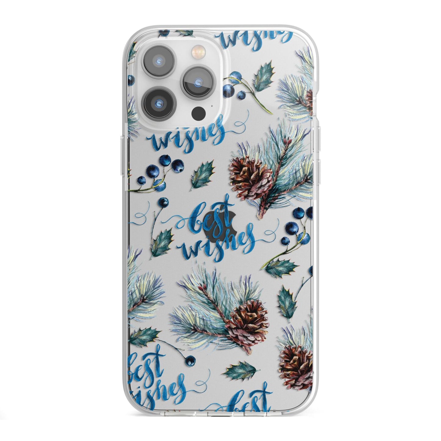 Pine cones wild berries iPhone 13 Pro Max TPU Impact Case with White Edges