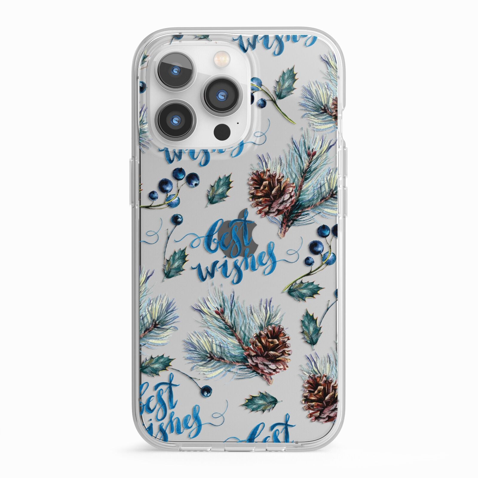 Pine cones wild berries iPhone 13 Pro TPU Impact Case with White Edges