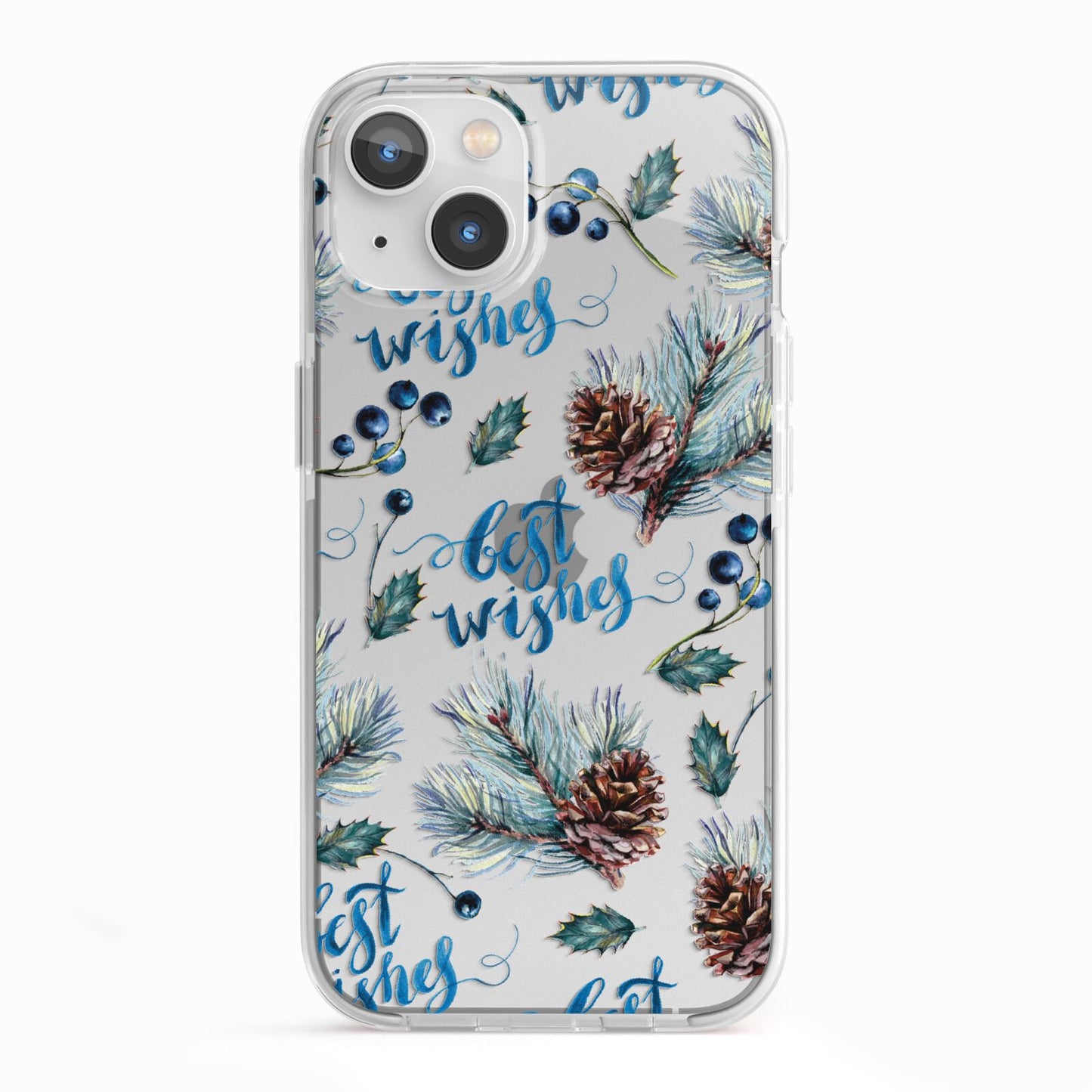 Pine cones wild berries iPhone 13 TPU Impact Case with White Edges