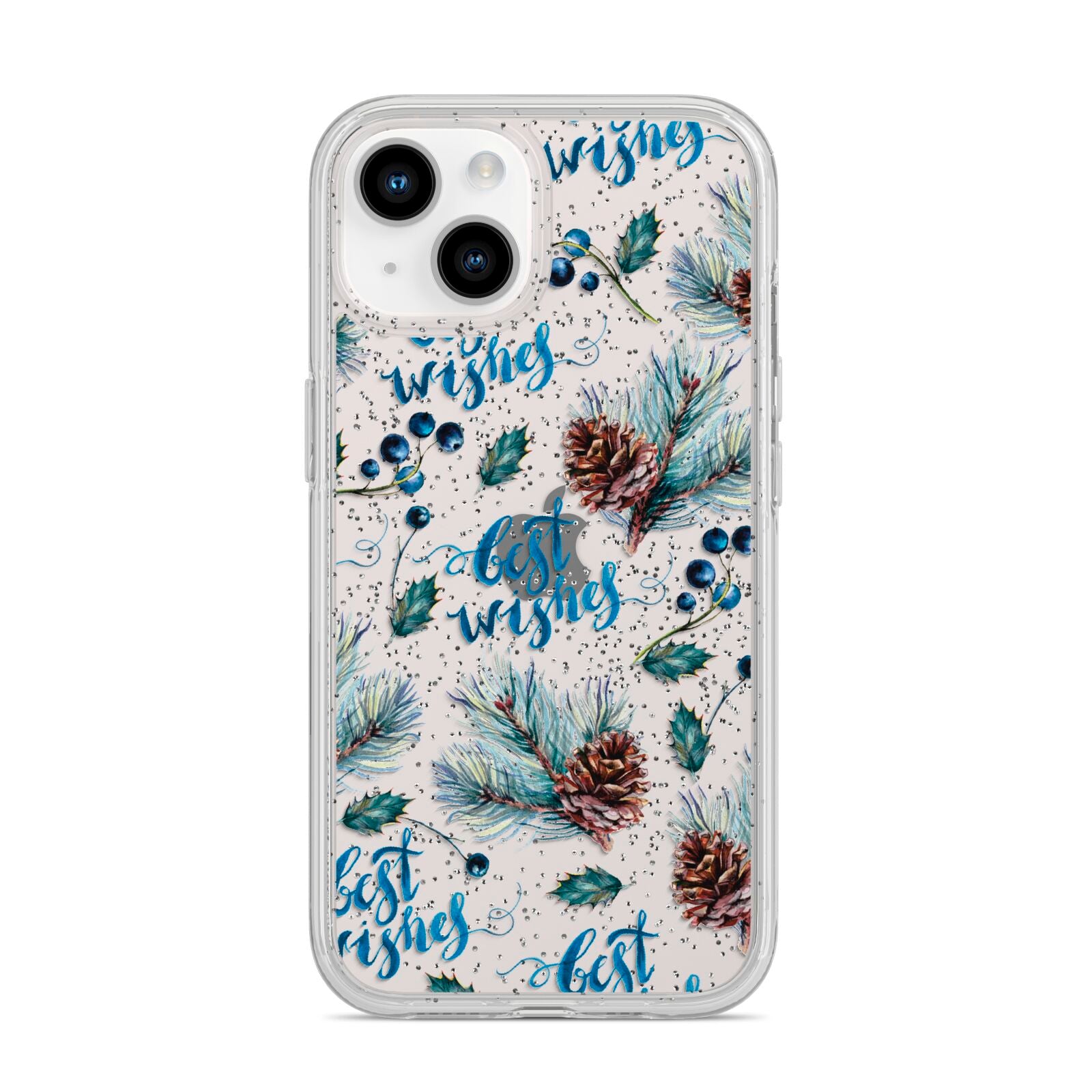 Pine cones wild berries iPhone 14 Glitter Tough Case Starlight