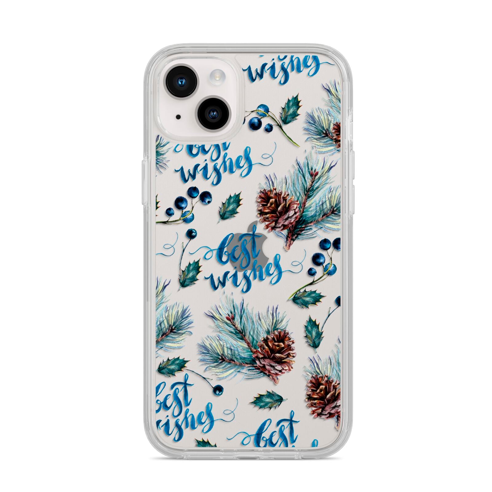 Pine cones wild berries iPhone 14 Plus Clear Tough Case Starlight