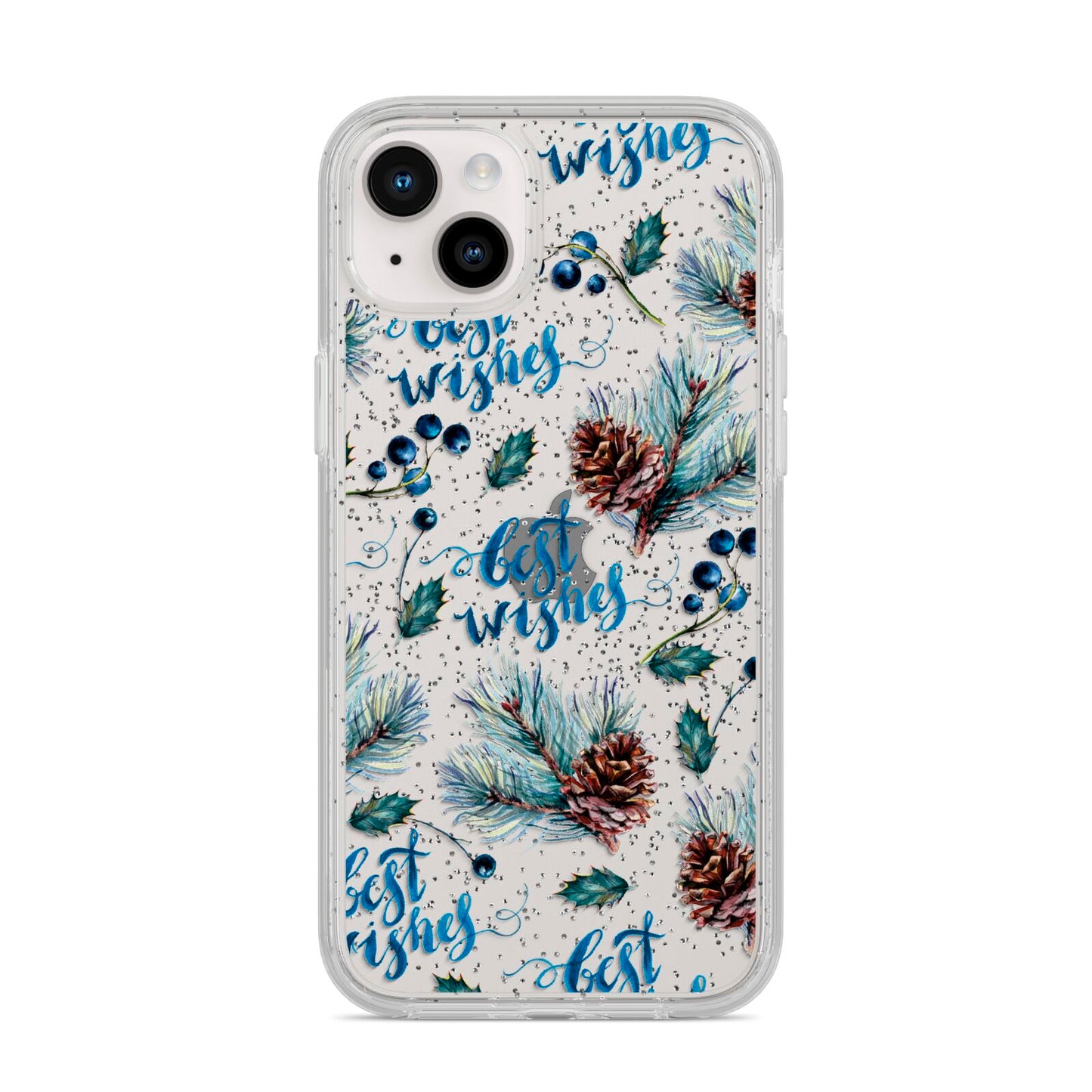 Pine cones wild berries iPhone 14 Plus Glitter Tough Case Starlight