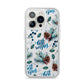 Pine cones wild berries iPhone 14 Pro Clear Tough Case Silver