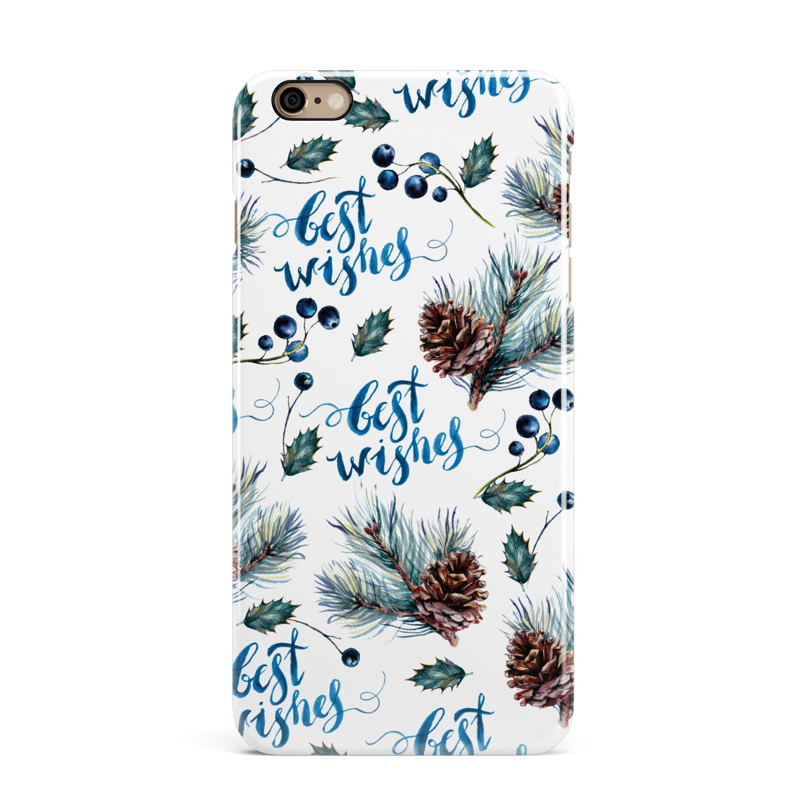 Pine cones wild berries iPhone 6 Plus 3D Snap Case on Gold Phone