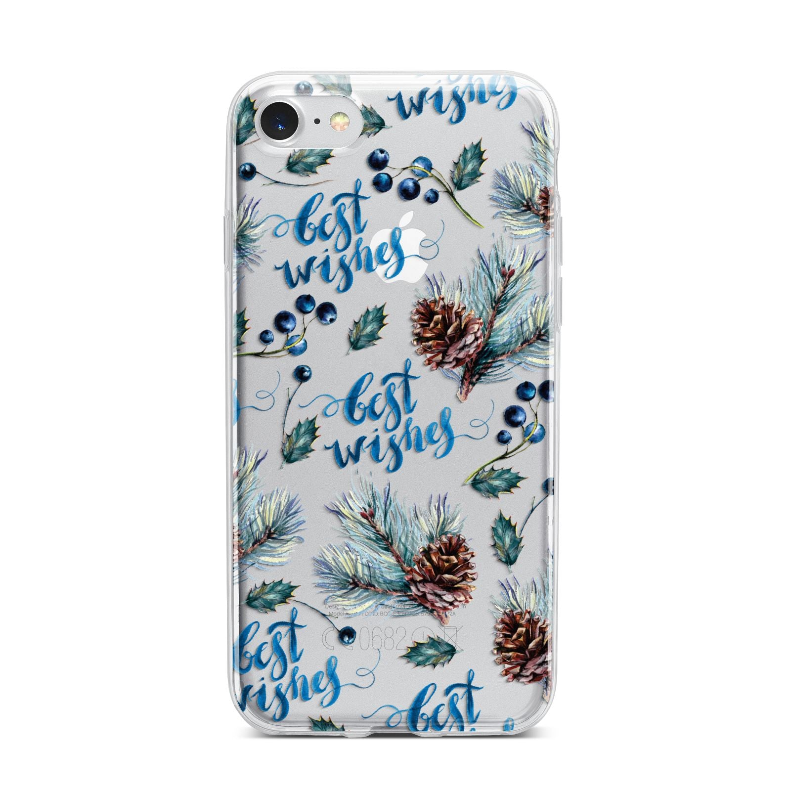 Pine cones wild berries iPhone 7 Bumper Case on Silver iPhone