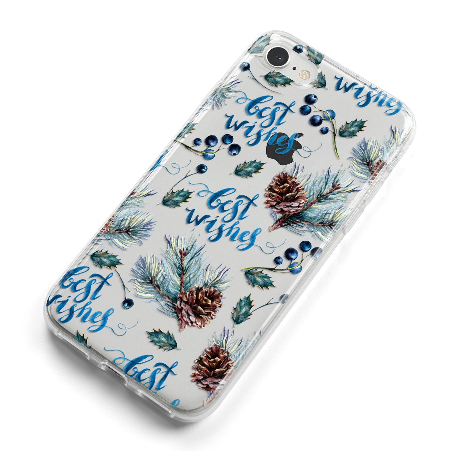 Pine cones wild berries iPhone 8 Bumper Case on Silver iPhone Alternative Image