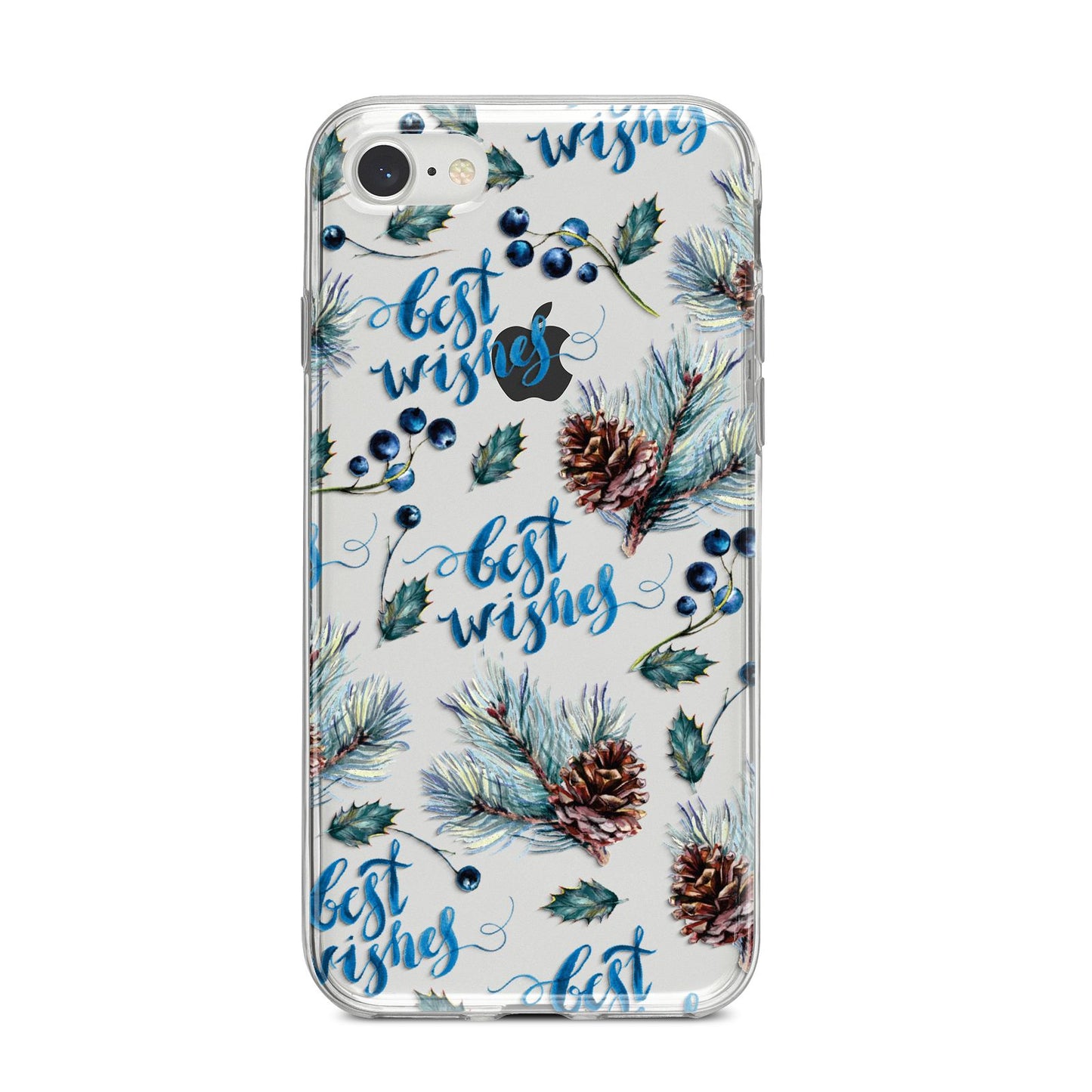 Pine cones wild berries iPhone 8 Bumper Case on Silver iPhone