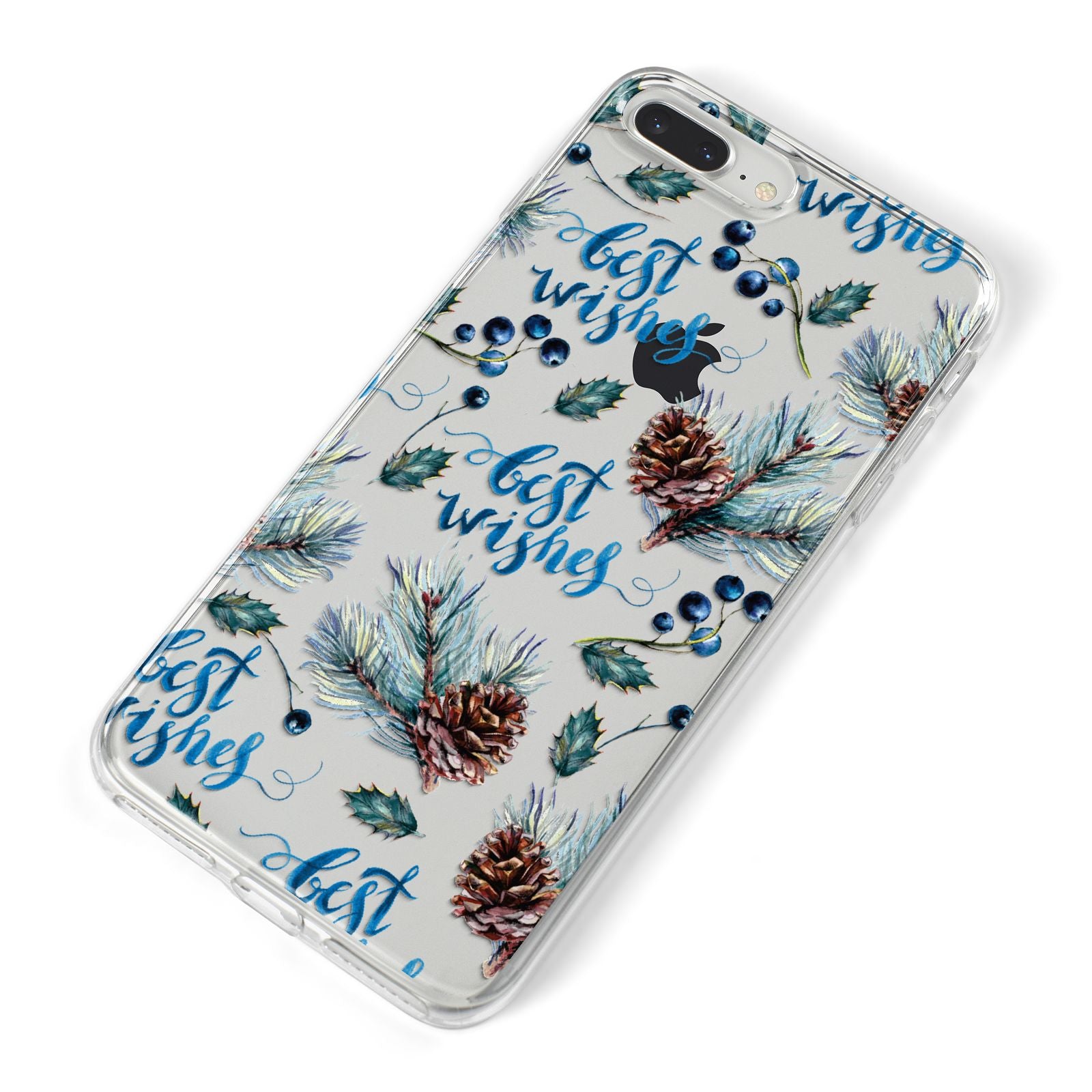 Pine cones wild berries iPhone 8 Plus Bumper Case on Silver iPhone Alternative Image