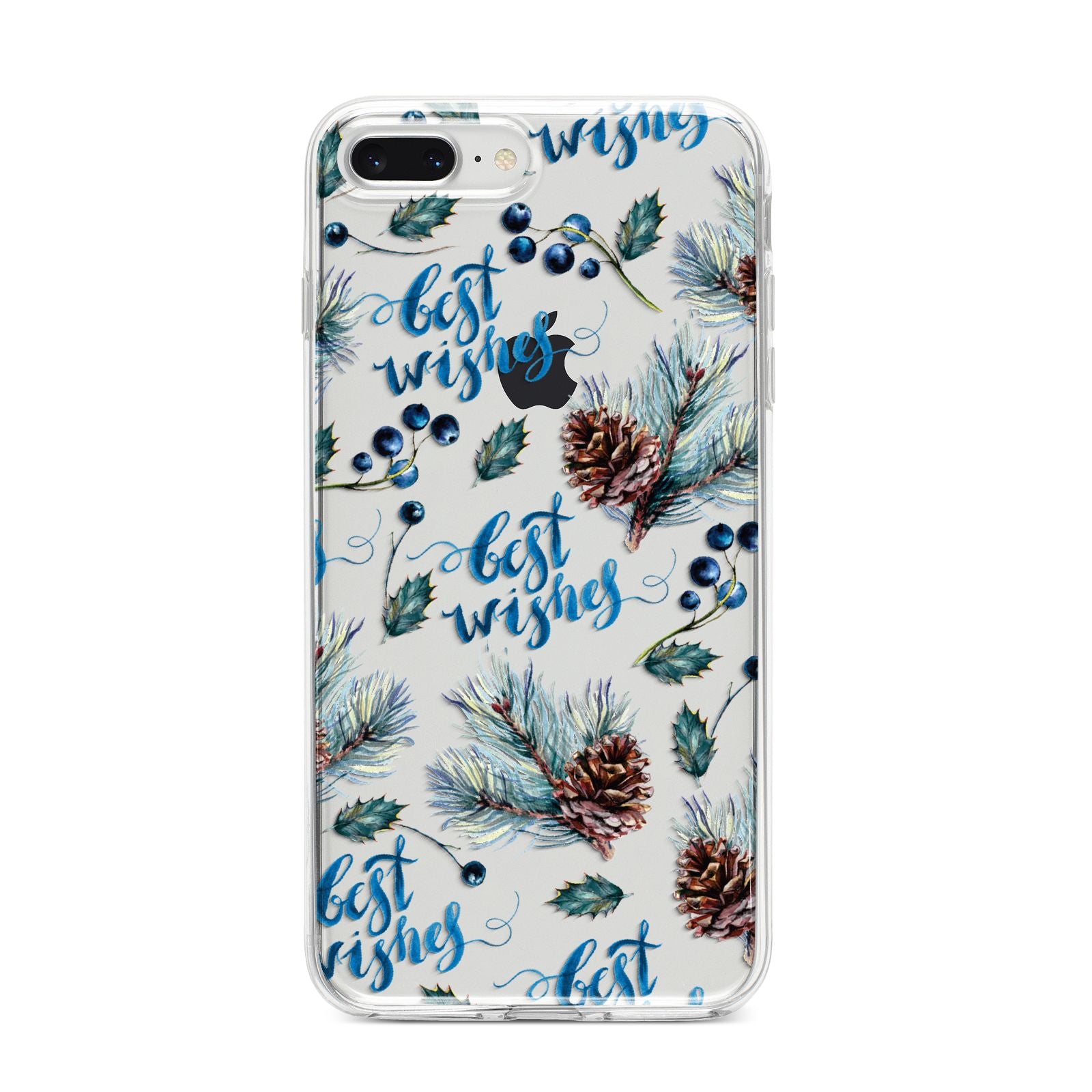 Pine cones wild berries iPhone 8 Plus Bumper Case on Silver iPhone