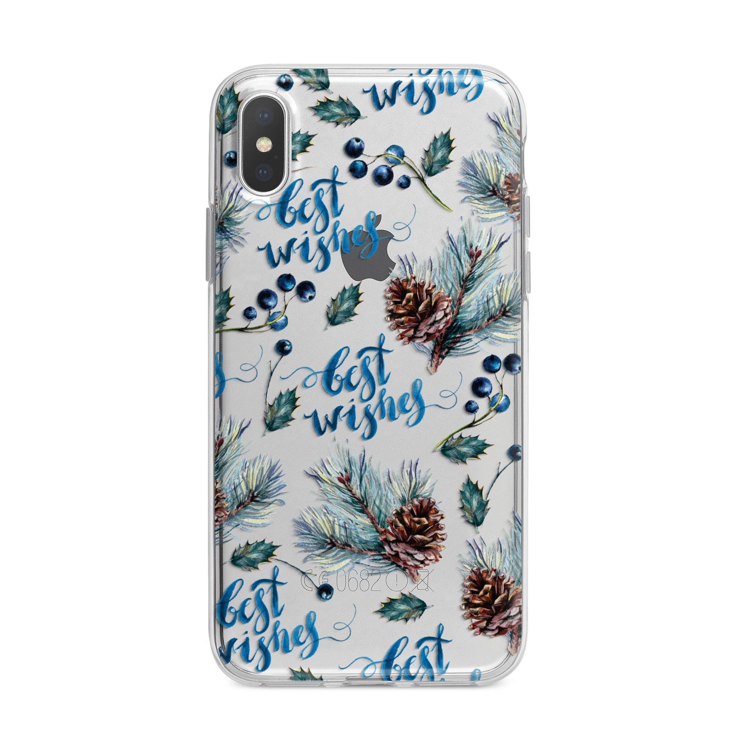 Pine cones wild berries iPhone X Bumper Case on Silver iPhone Alternative Image 1